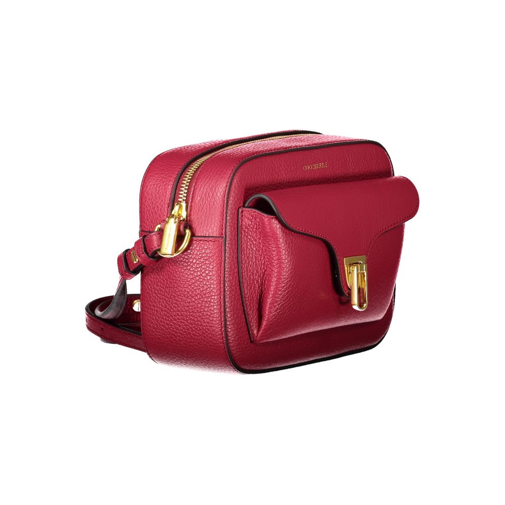 Rote Lederhandtasche