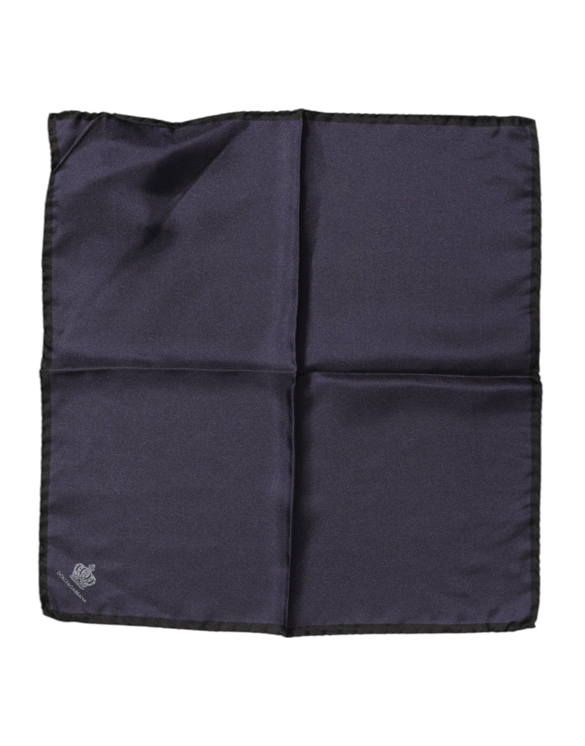 Blauer quadratischer Foulard aus Seide von DG Crown für Herren