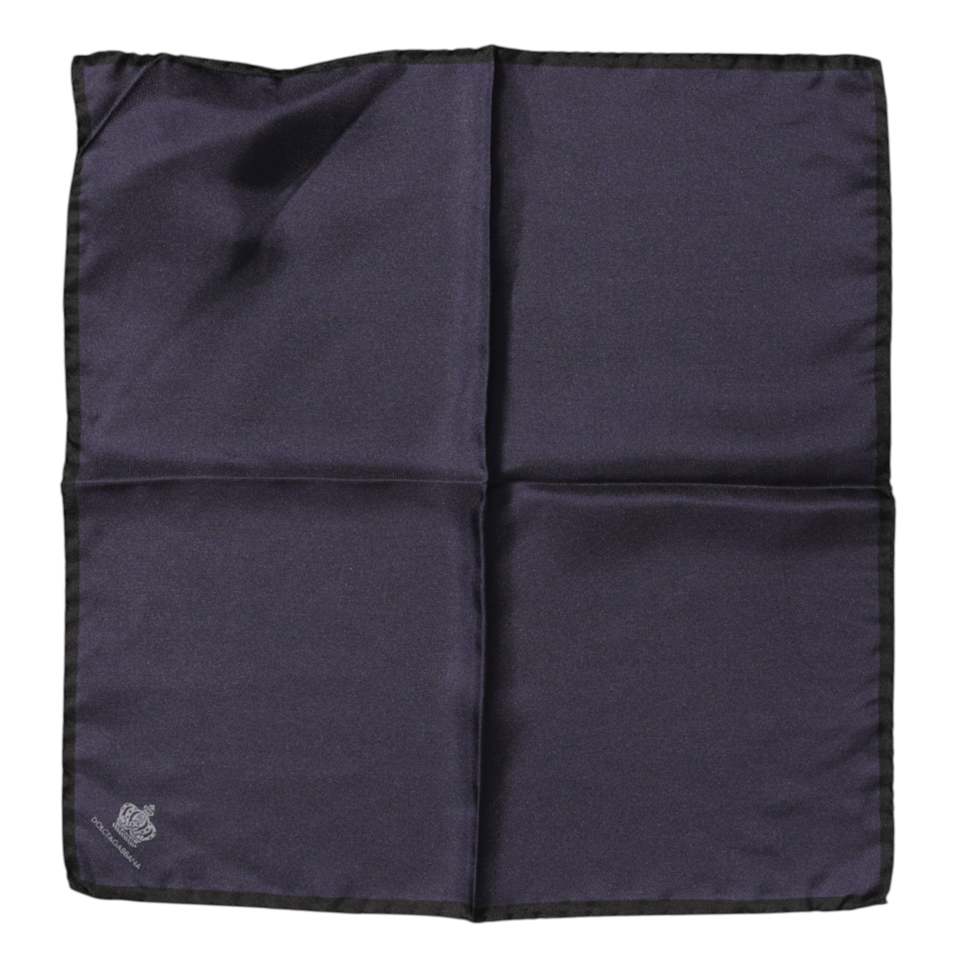 Blauer quadratischer Foulard aus Seide von DG Crown für Herren