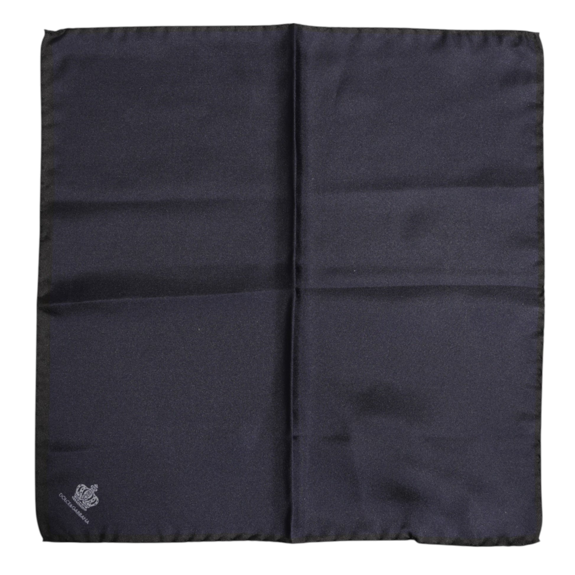 Blauer quadratischer Foulard aus Seide von DG Crown für Herren