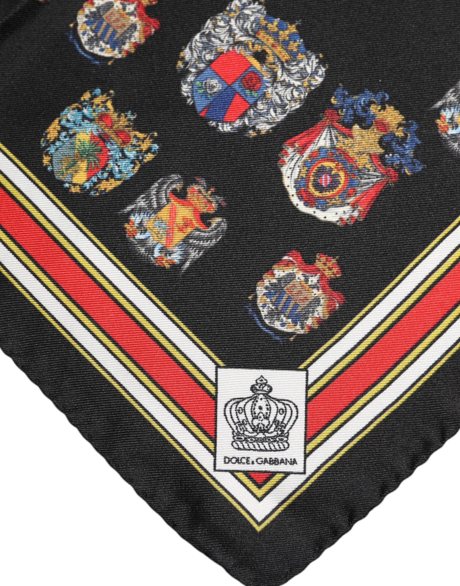 Mehrfarbiger quadratischer Foulard aus Seide für Herren