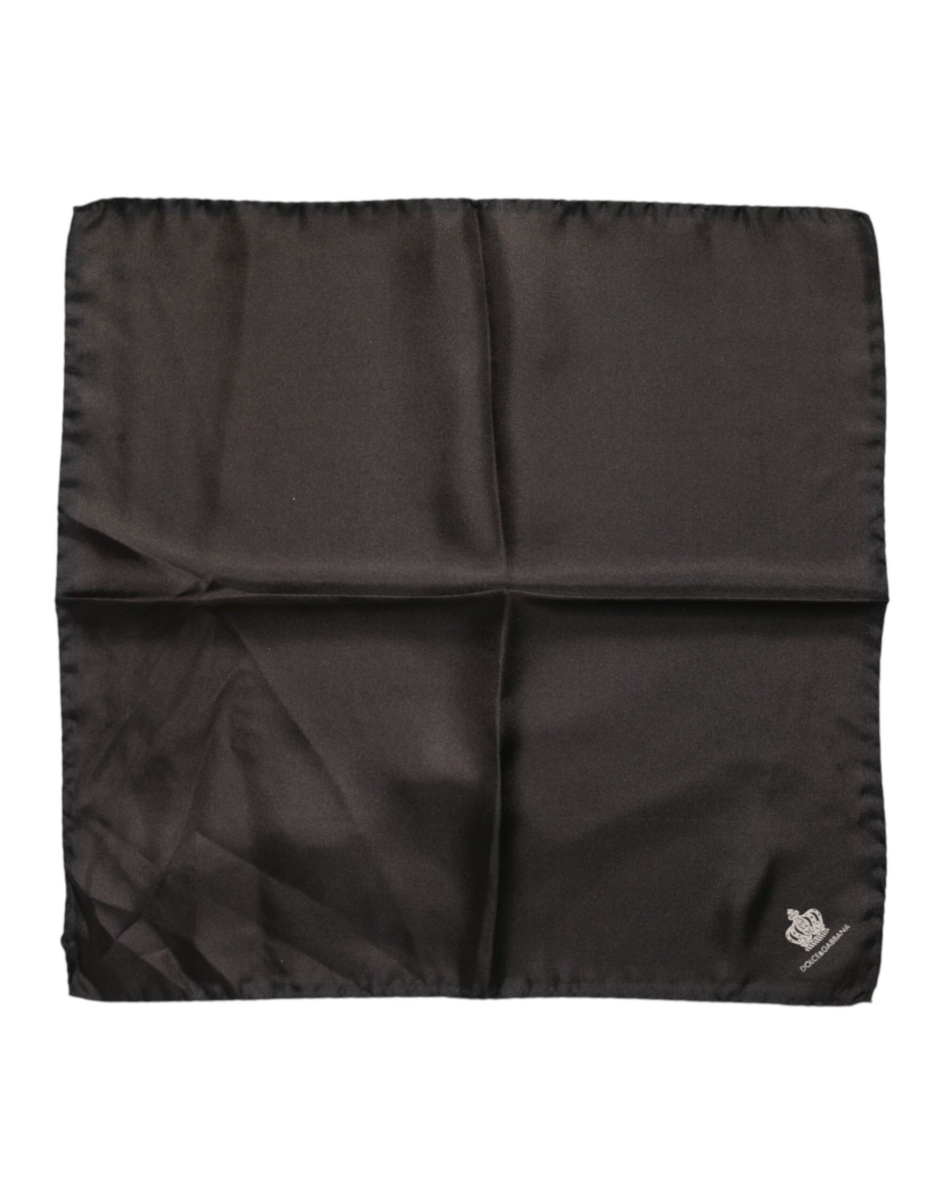 Brauner quadratischer Foulard-Schal aus Seide von DG Crown für Herren