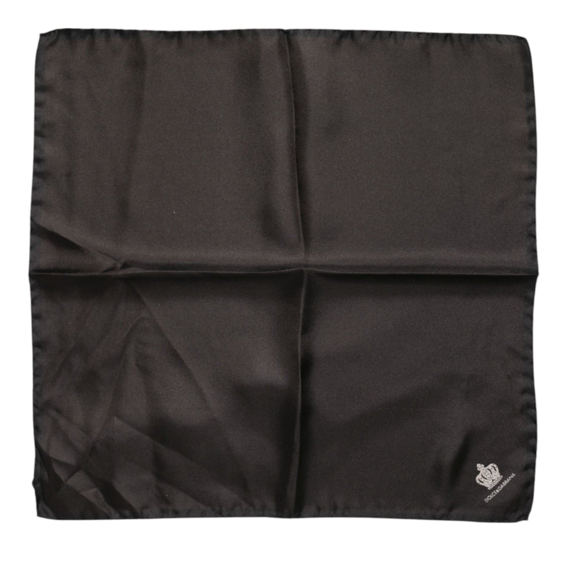 Brauner quadratischer Foulard-Schal aus Seide von DG Crown für Herren