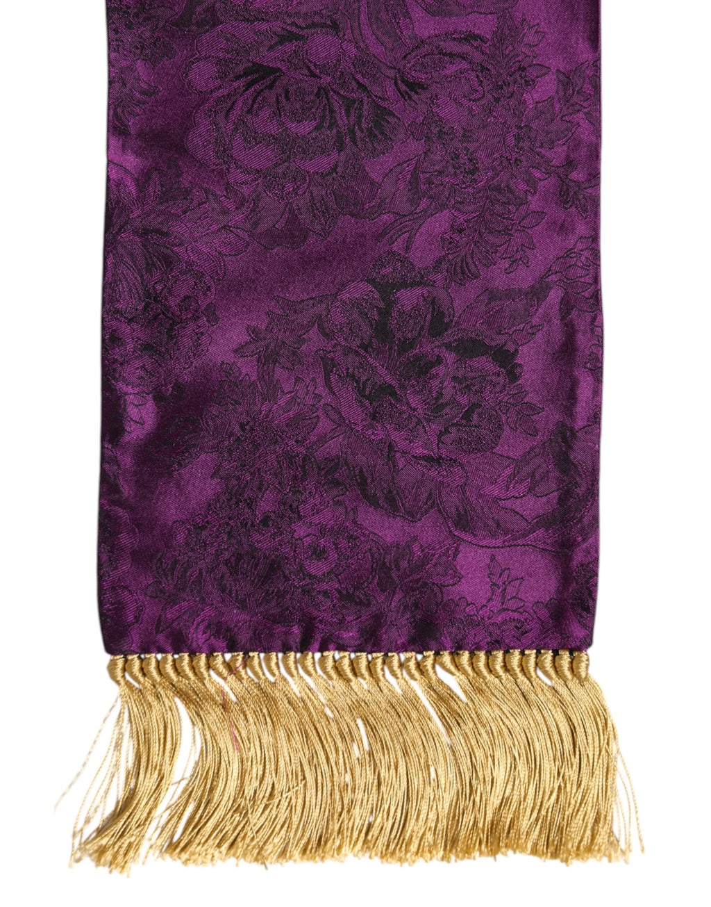 Lila Seidenfransen Kreuz Herren Foulard Schal