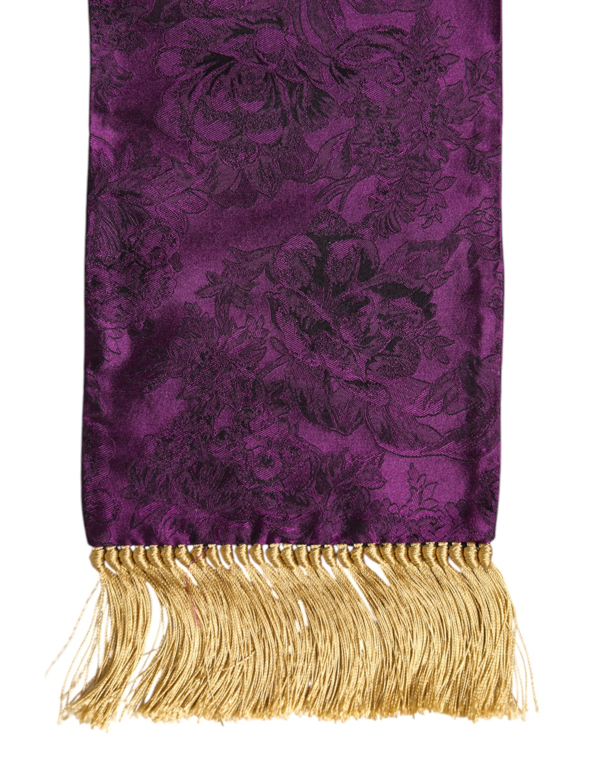 Lila Seidenfransen Kreuz Herren Foulard Schal