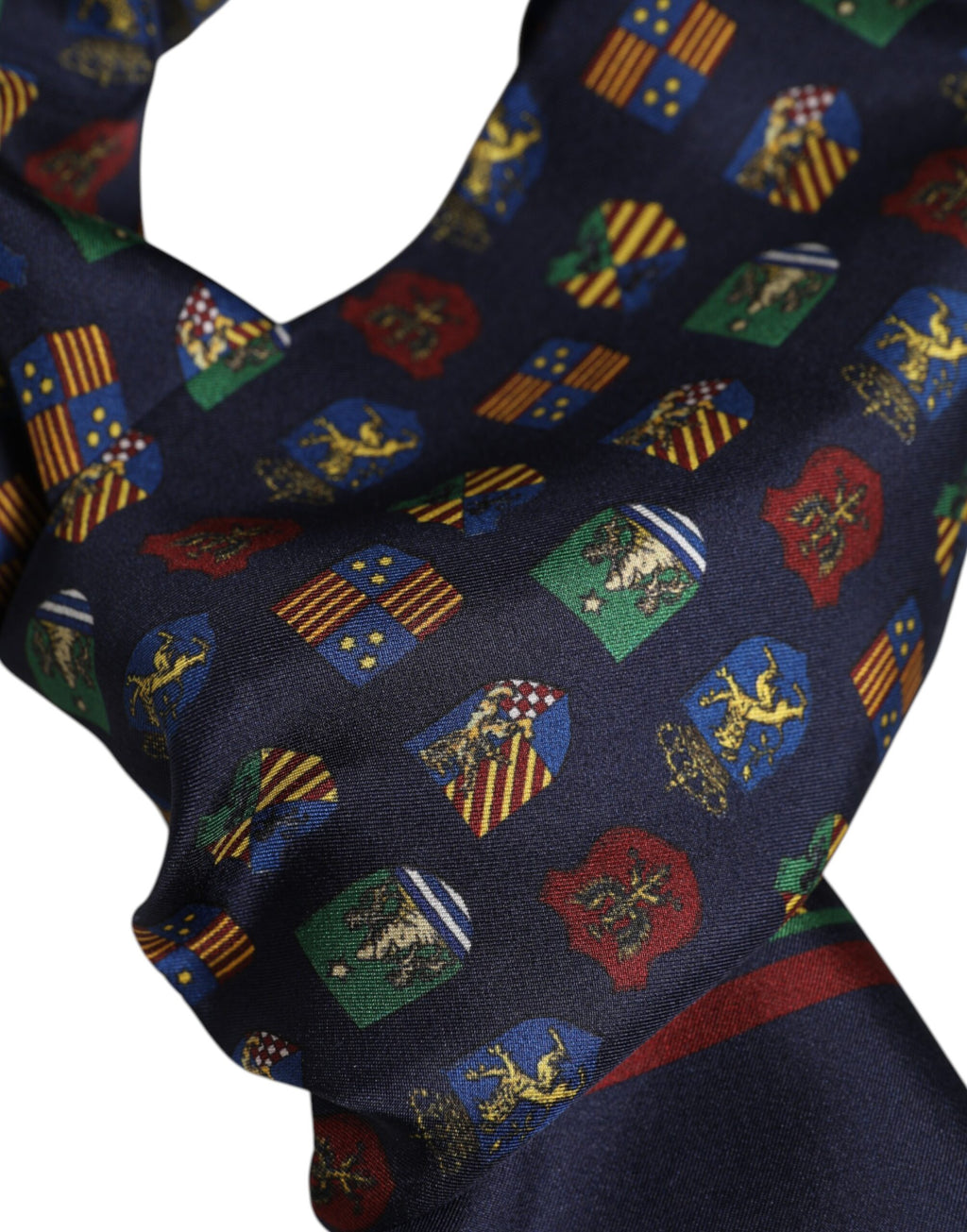Blauer Foulard-Schal aus Seide mit Fransen