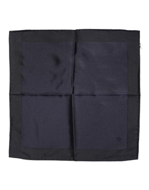 Dunkelblauer quadratischer Foulard aus Seide für Herren