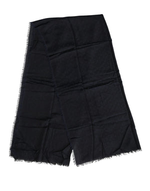 Black Viscose Fringes Neck Warmer Scarf