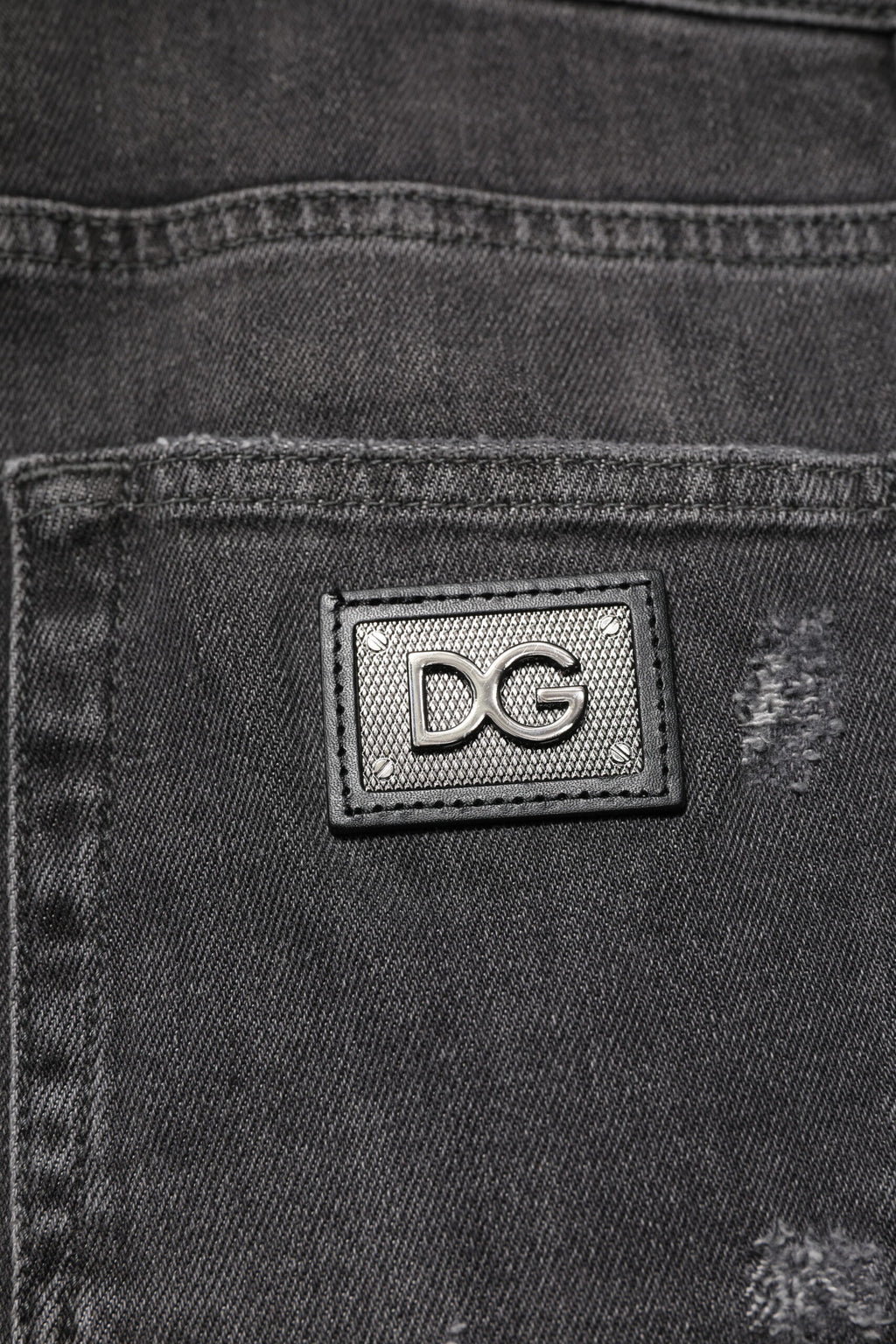 Black Washed Tattered Slim Fit Denim Jeans