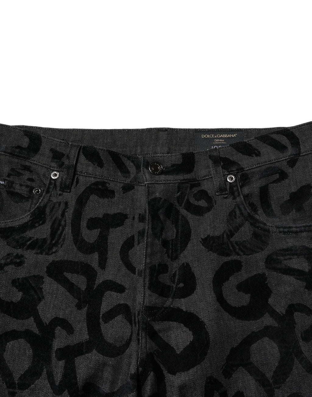 Graue, gerade geschnittene Herrenjeans aus Baumwolle mit DG-Logo
