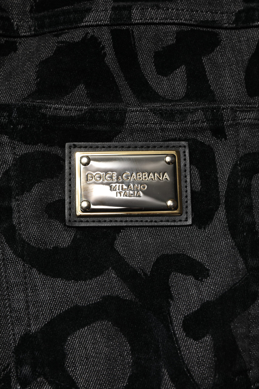 Graue, gerade geschnittene Herrenjeans aus Baumwolle mit DG-Logo
