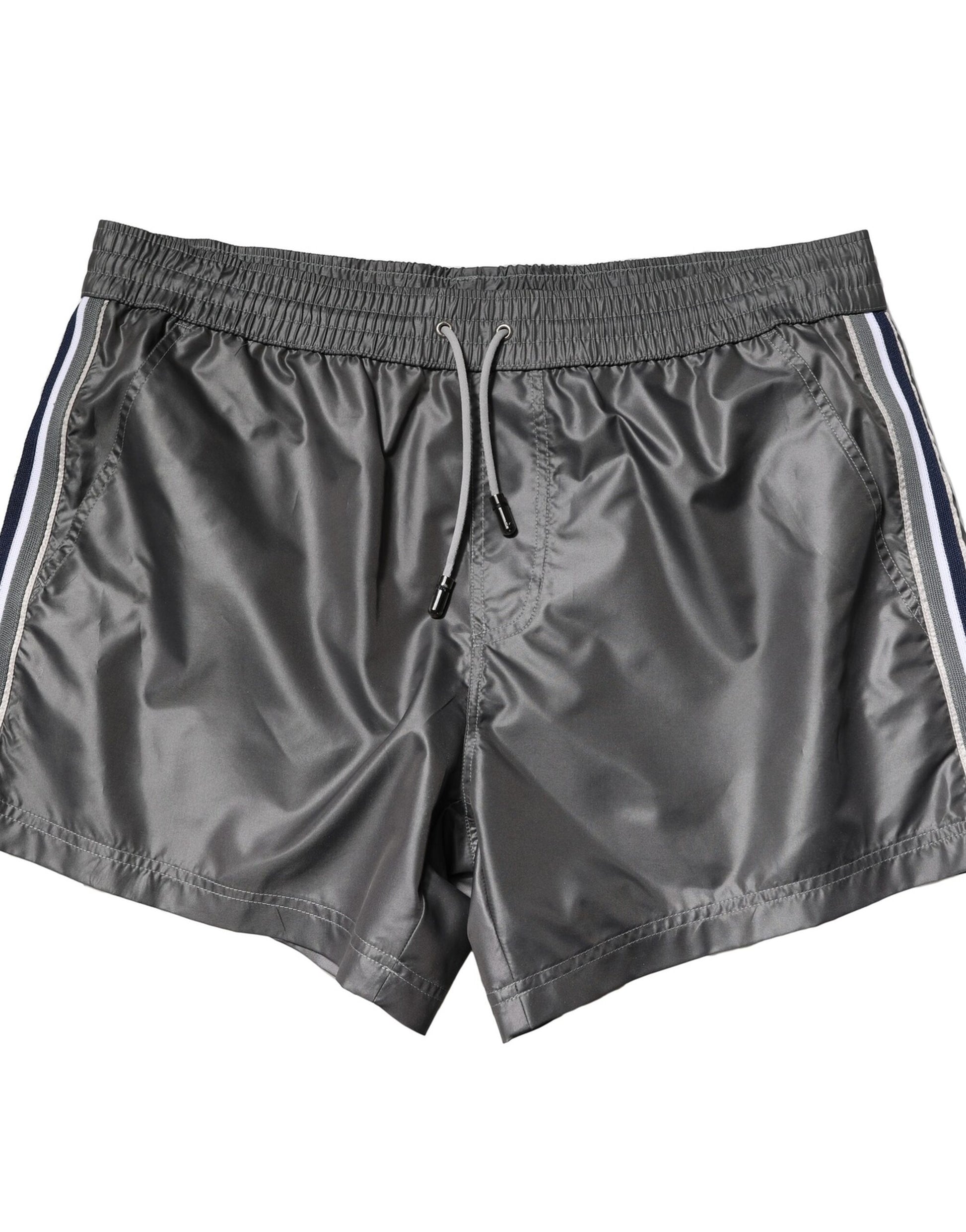 Dolce & Gabbana Gray Polyester Mid Waist Casual Bermuda Shorts