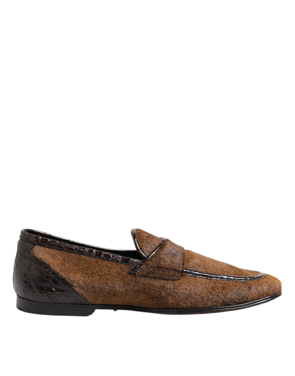 Braune Slipper aus Leder für Herren