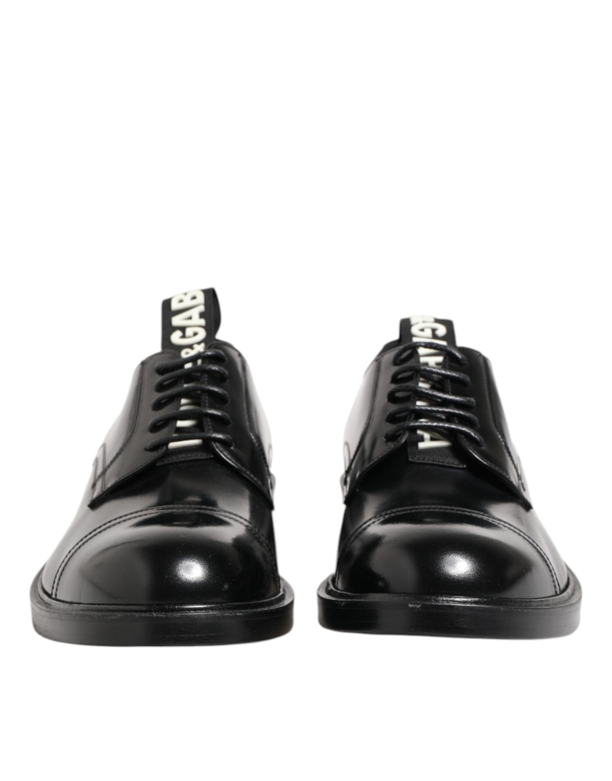 Schwarze Lederschuhe zum Schnüren für Herren