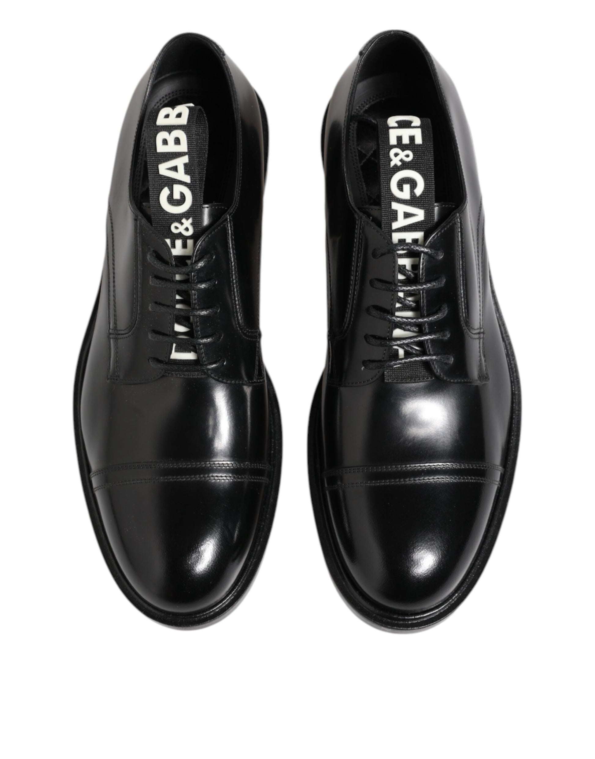 Schwarze Lederschuhe zum Schnüren für Herren