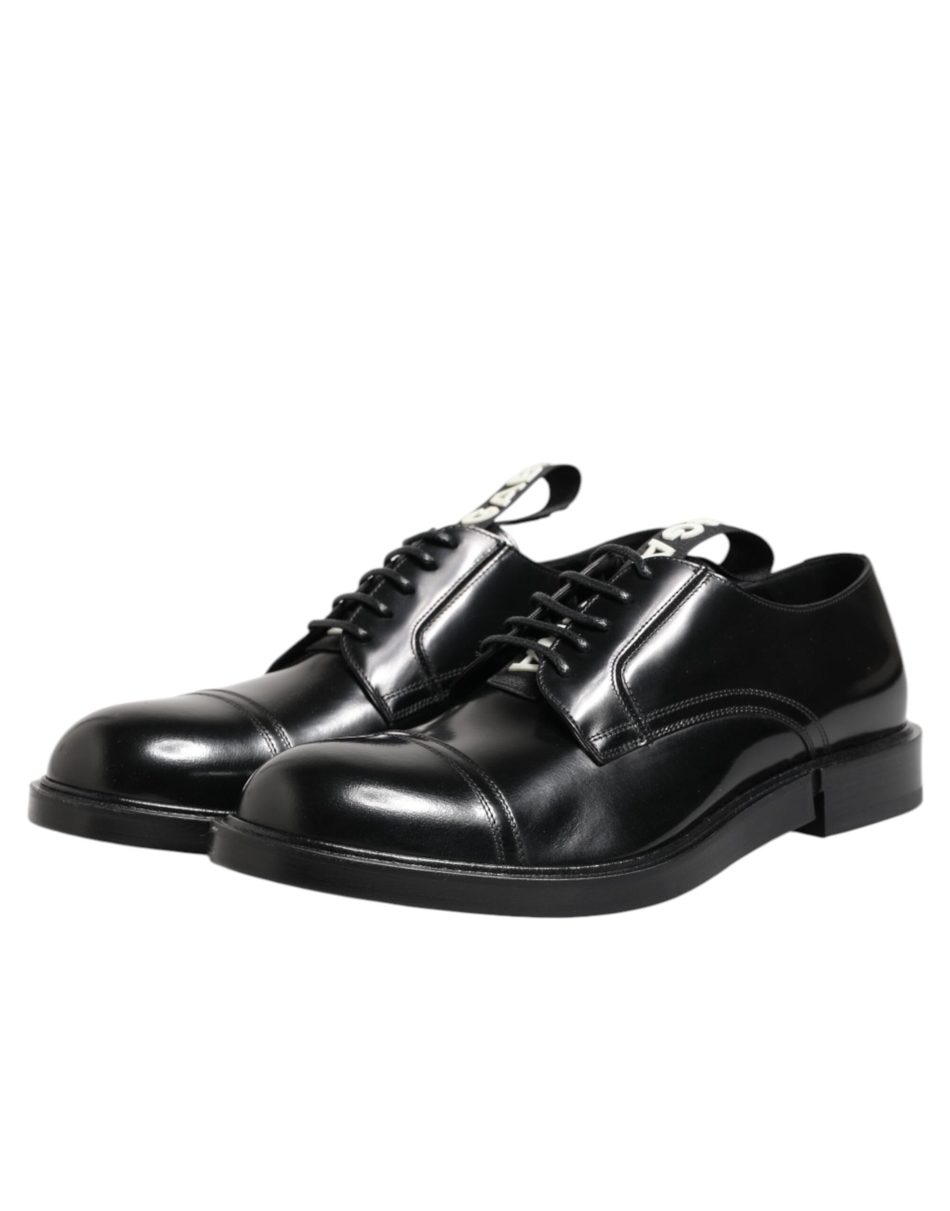 Schwarze Lederschuhe zum Schnüren für Herren