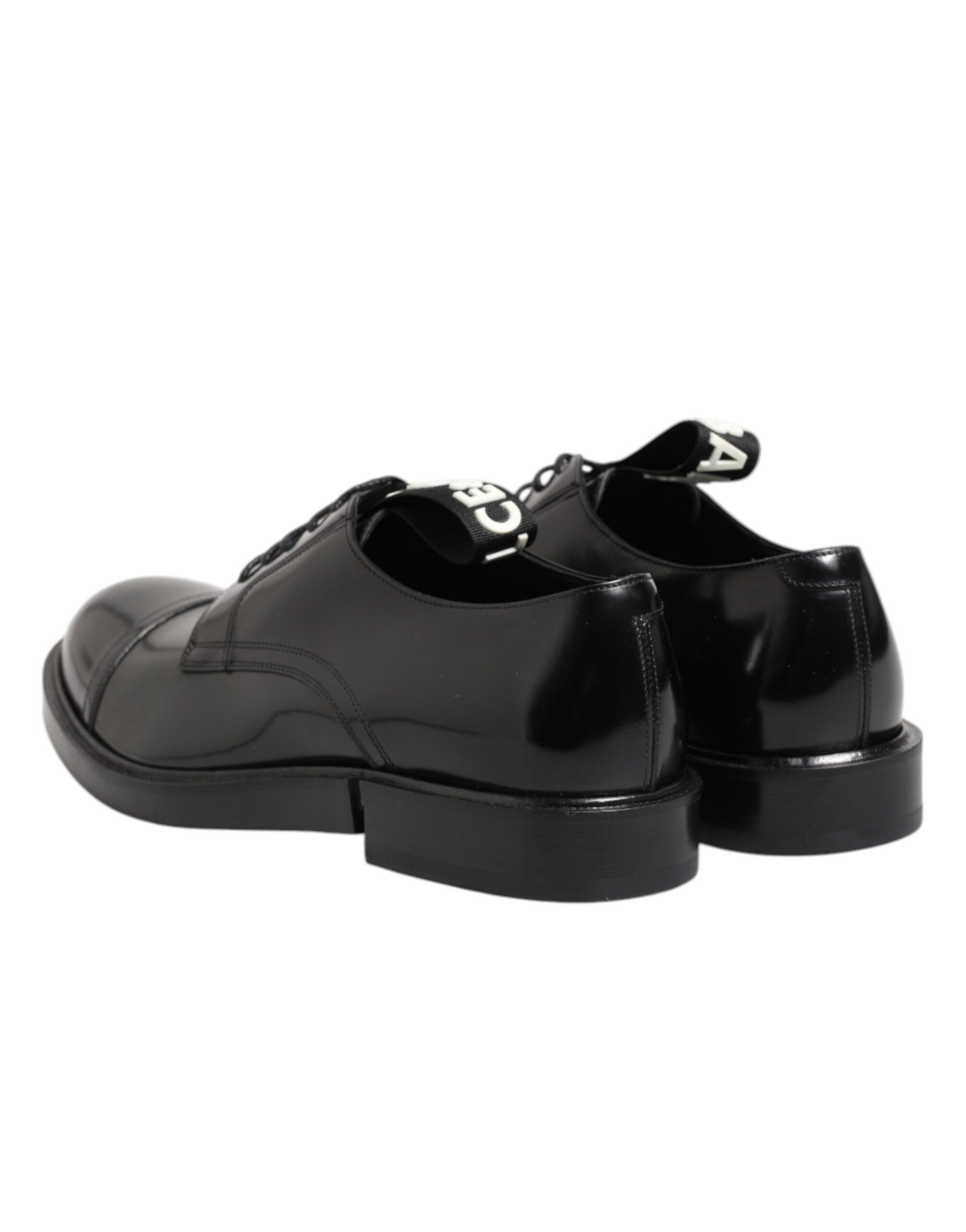 Schwarze Lederschuhe zum Schnüren für Herren
