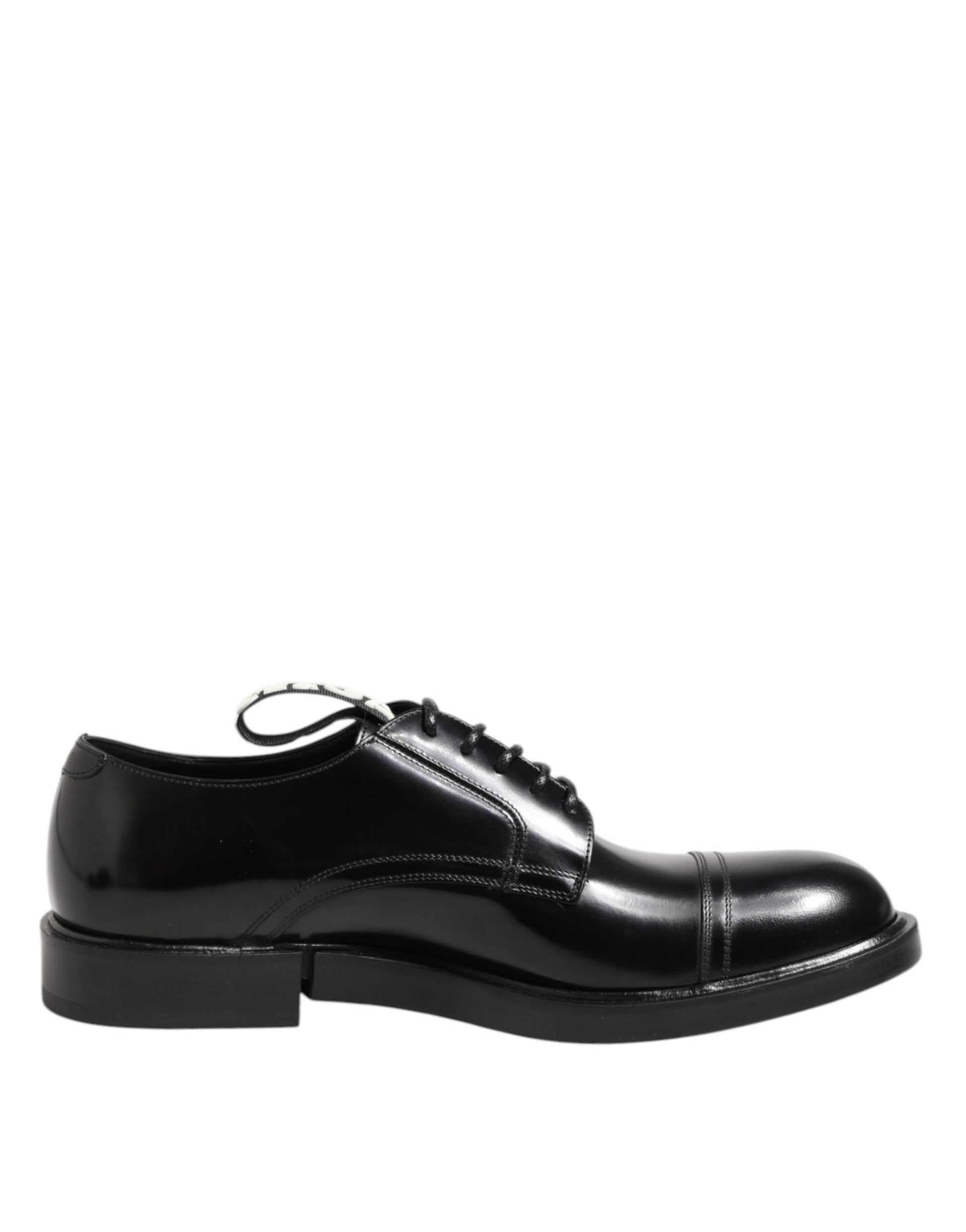 Schwarze Lederschuhe zum Schnüren für Herren