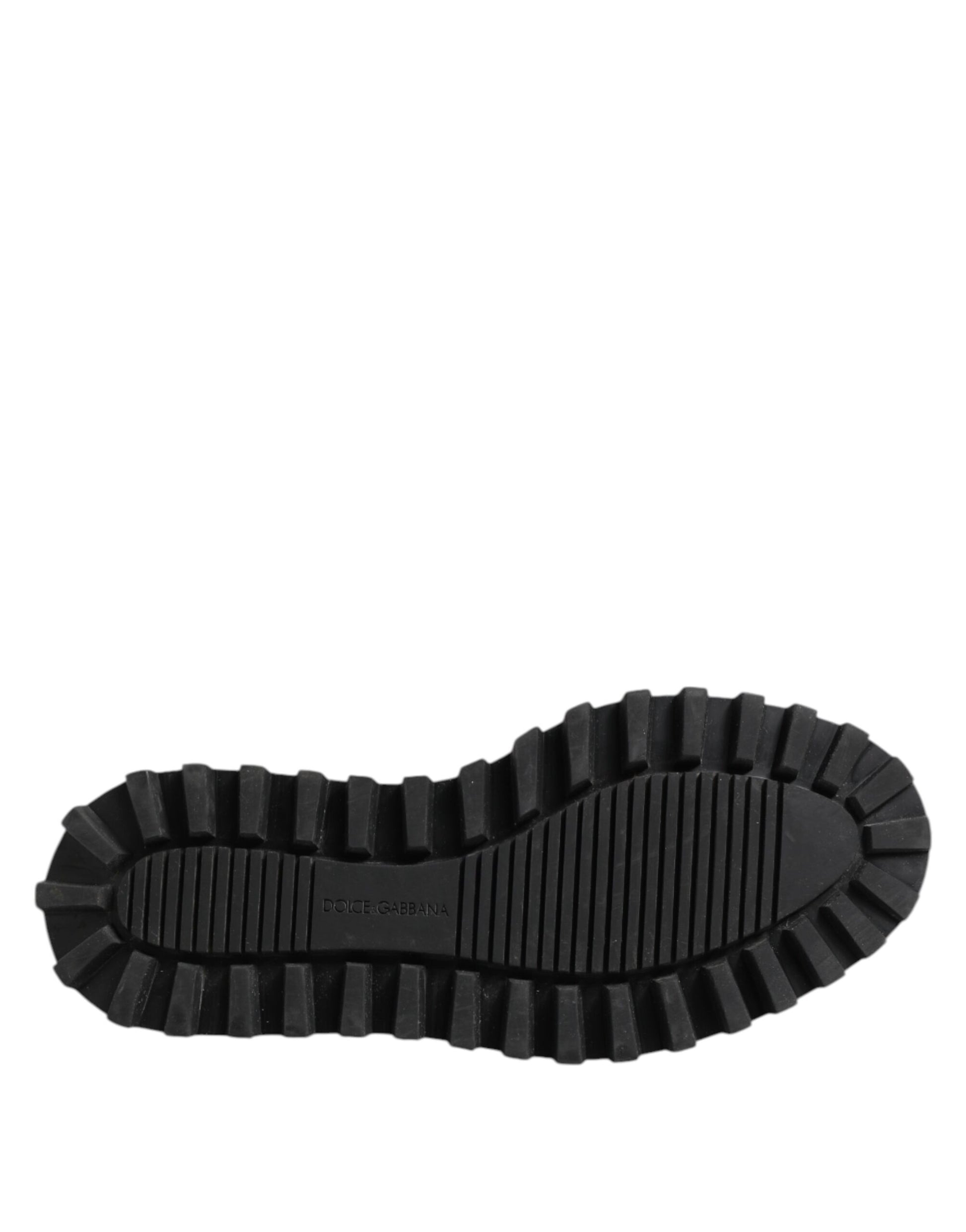 Schwarz-weiße Derby-Schuhe aus Kalbsleder mit dicker Sohle