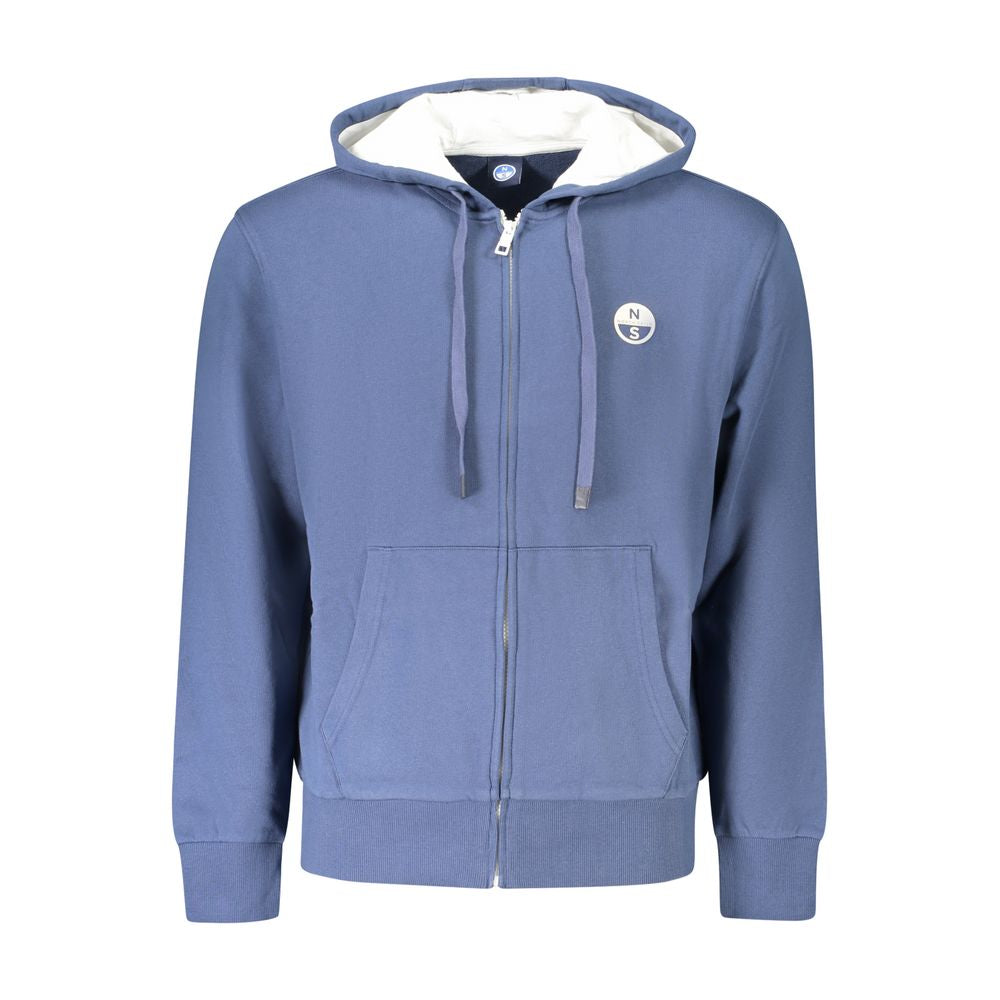Blauer Baumwollpullover