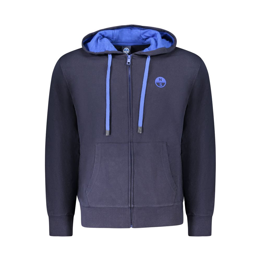 Blauer Baumwollpullover