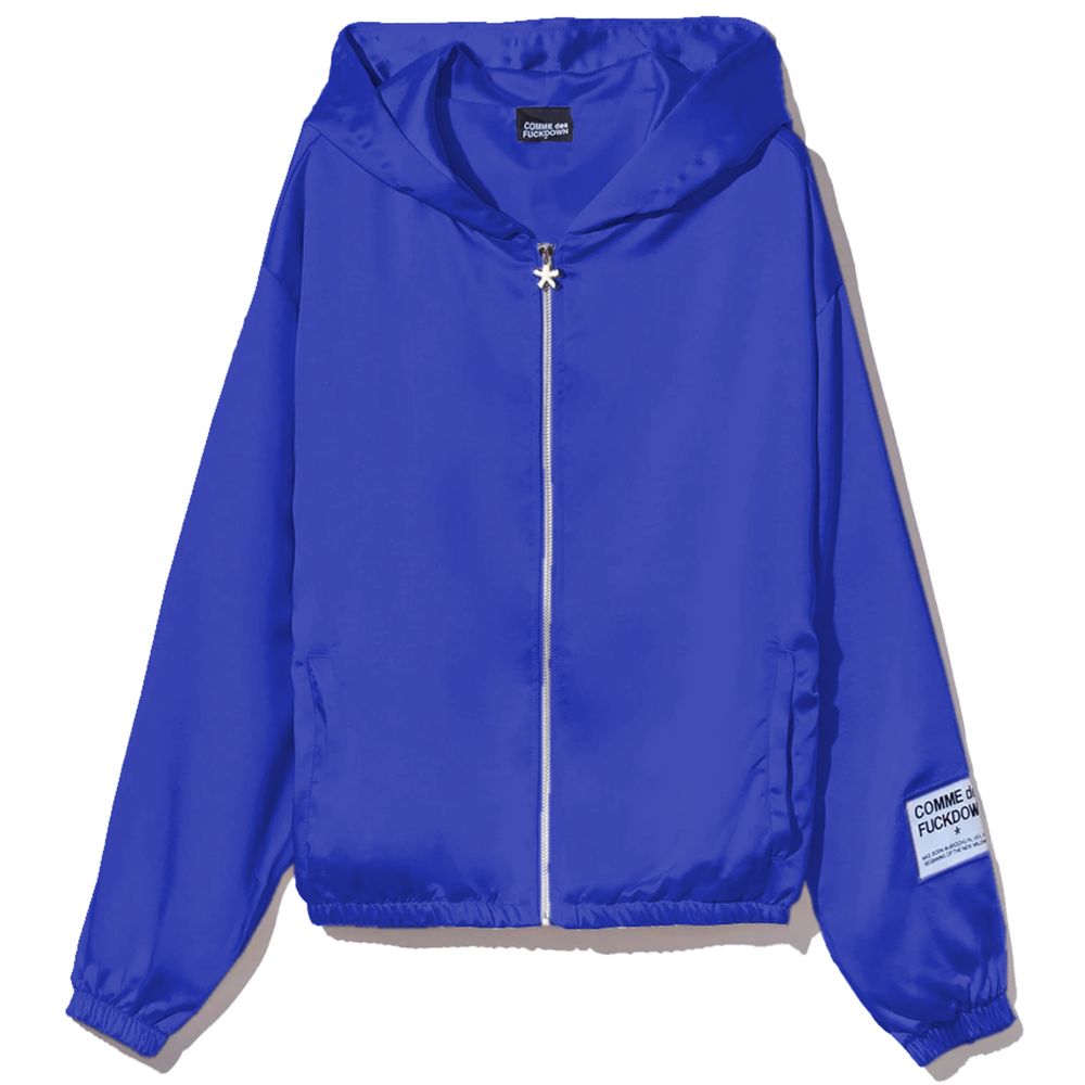 Blauer Polyesterpullover