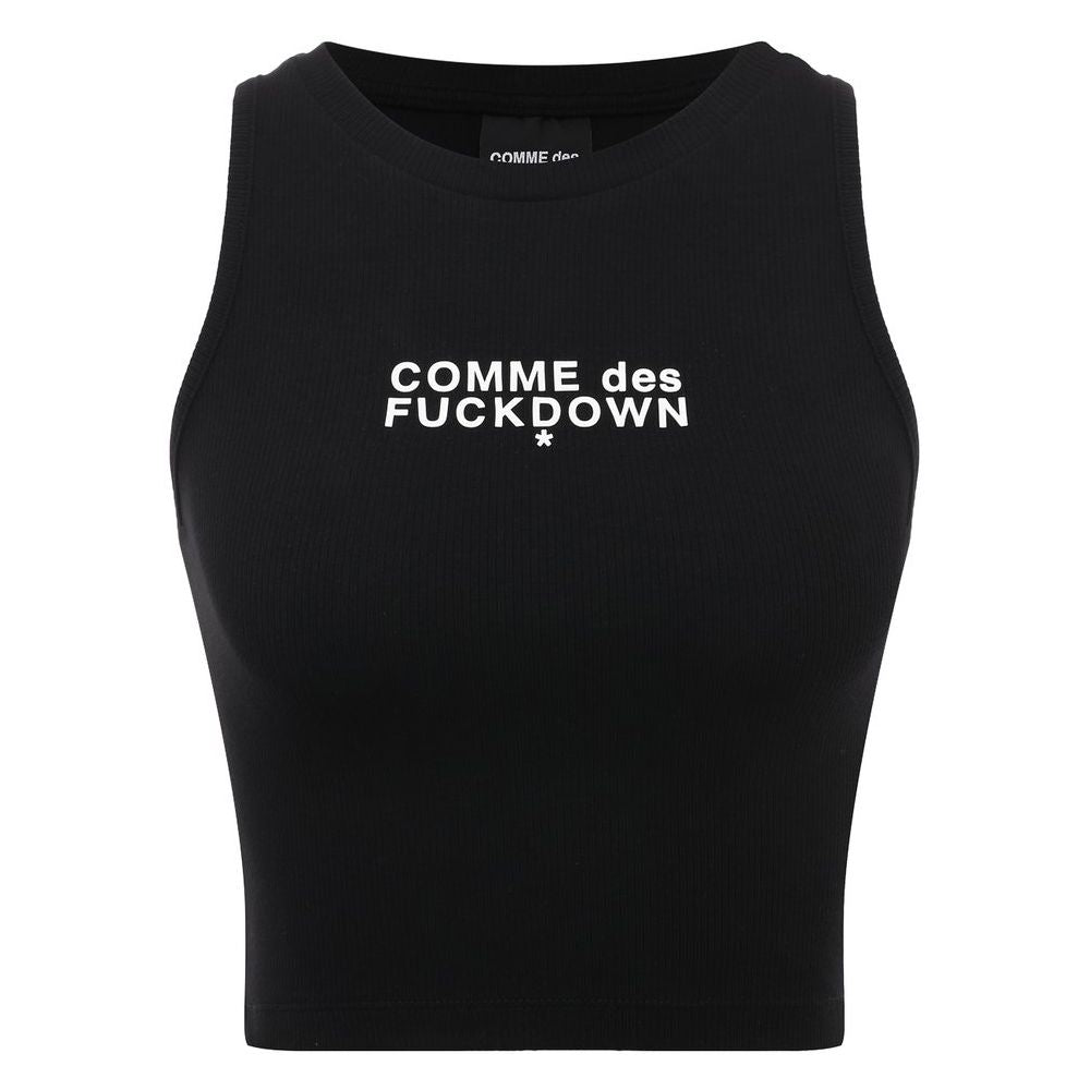 Schwarze Baumwolloberteile und T-Shirts