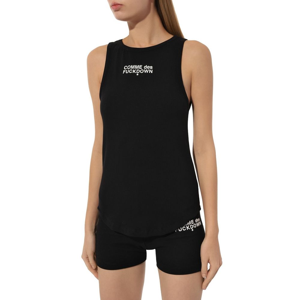 Schwarze Baumwolloberteile und T-Shirts