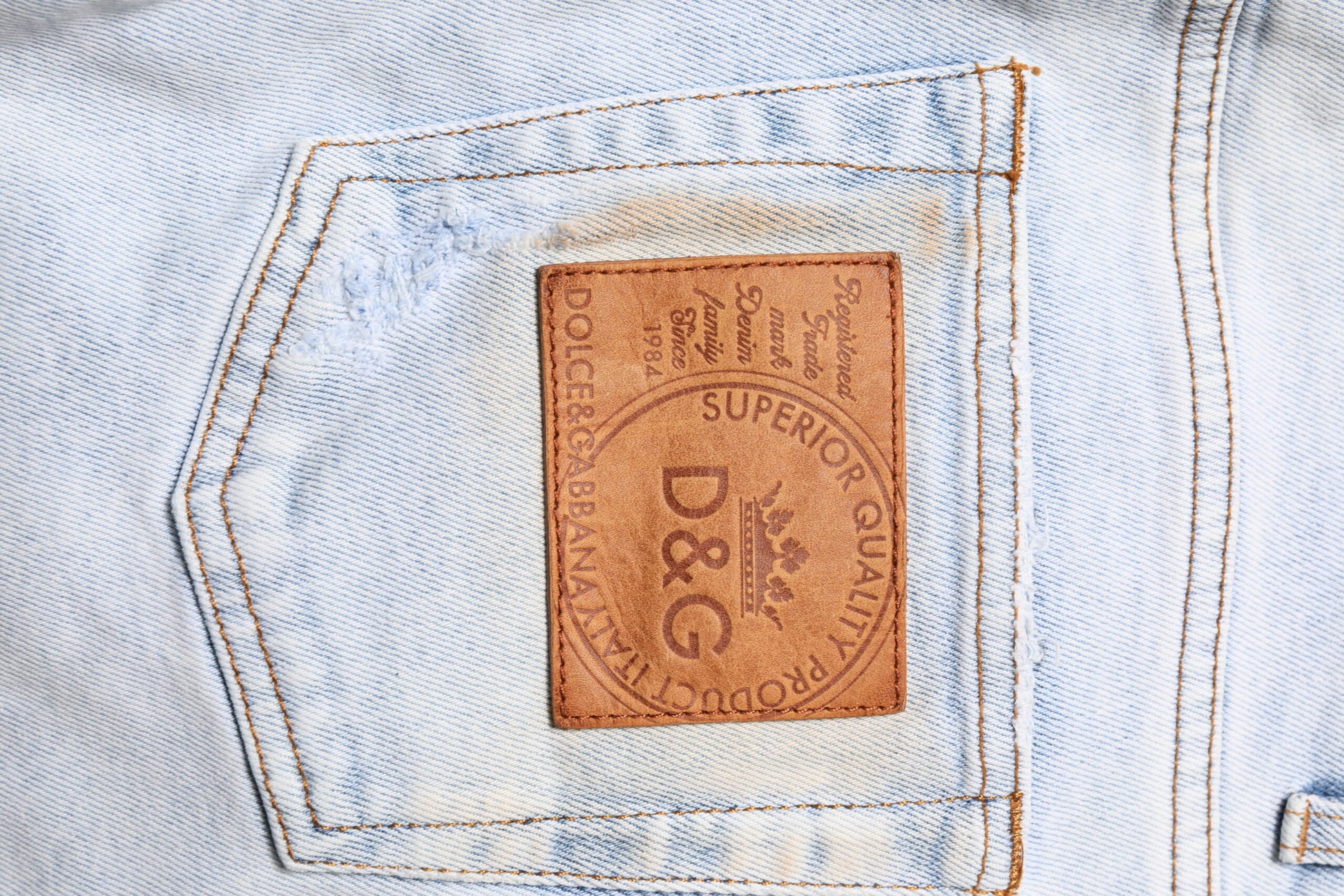 Dolce & Gabbana Light Blue Tattered Skinny Denim Jeans