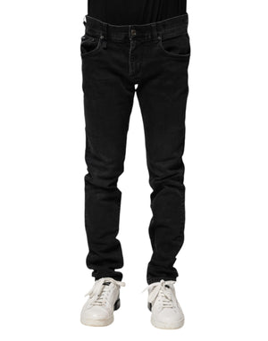 Schwarze Skinny Jeans aus Baumwolle für Herren
