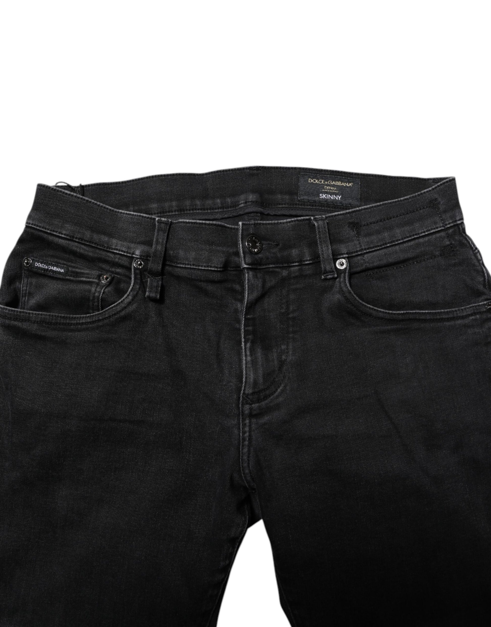 Schwarze Skinny Jeans aus Baumwolle für Herren