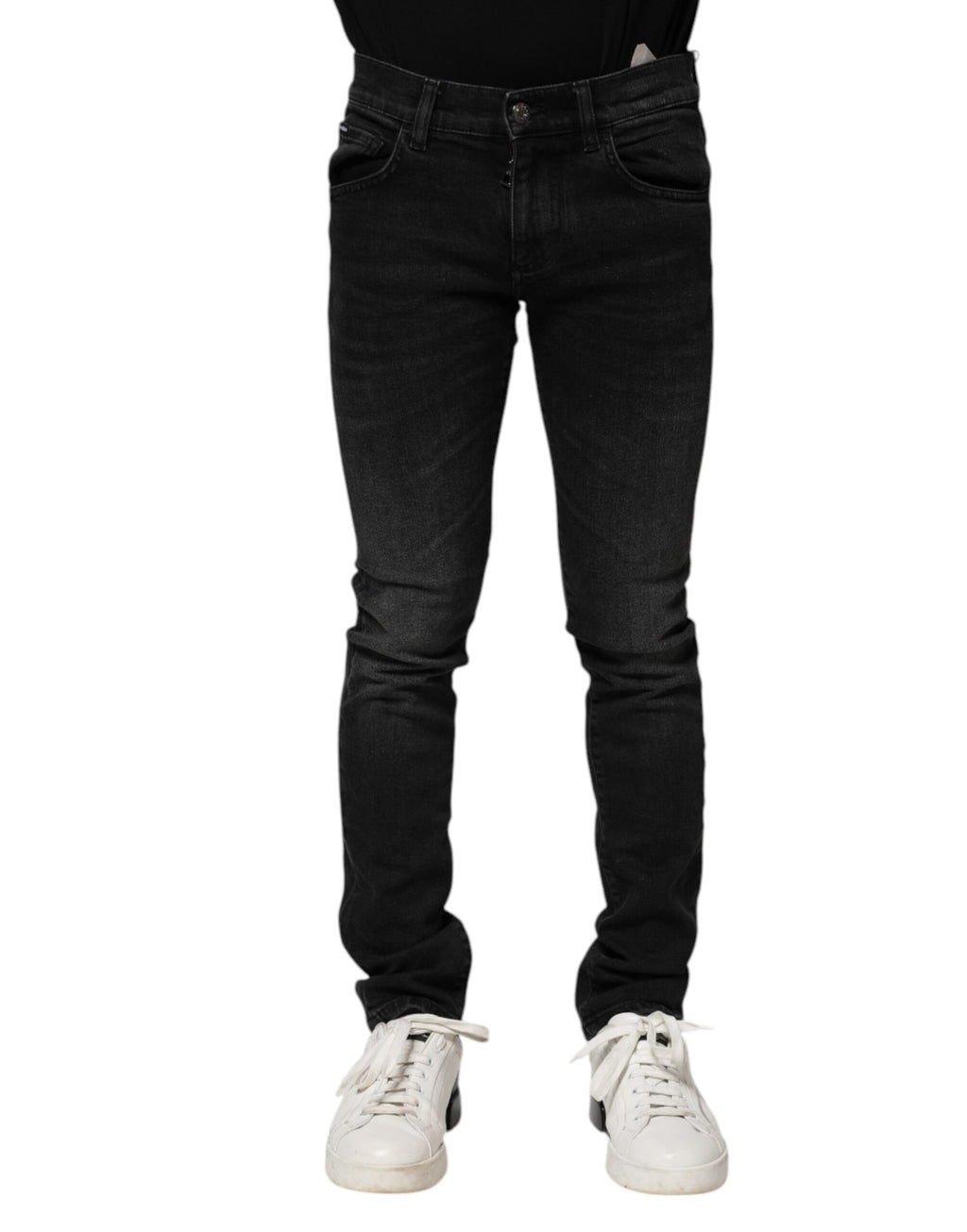 Schwarze Skinny Jeans aus Baumwolle für Herren