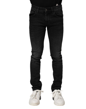 Schwarze Skinny Jeans aus Baumwolle für Herren