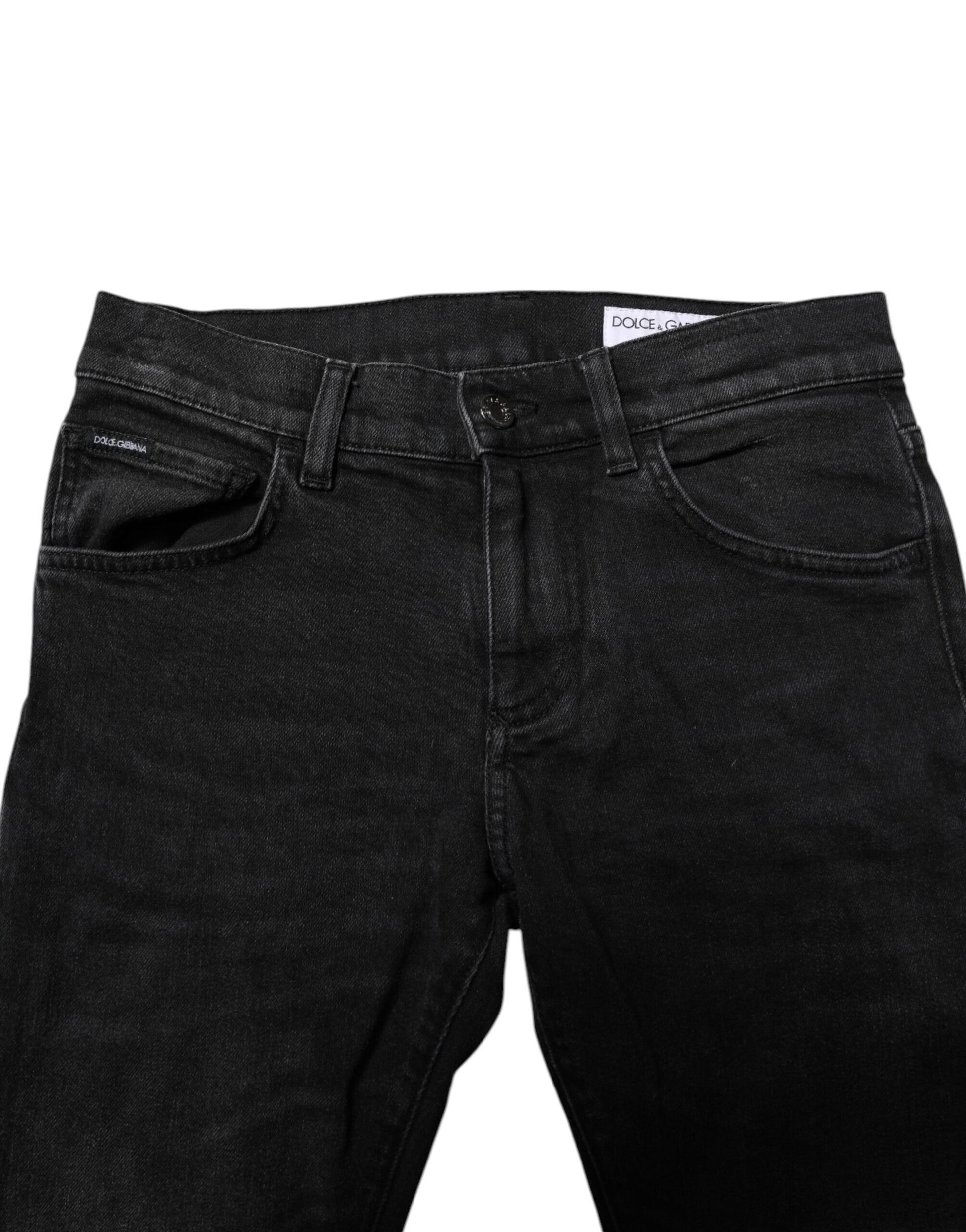 Schwarze Skinny Jeans aus Baumwolle für Herren