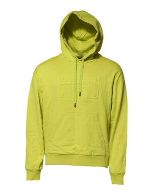 Grüner Kapuzenpullover aus Baumwolle mit Logo