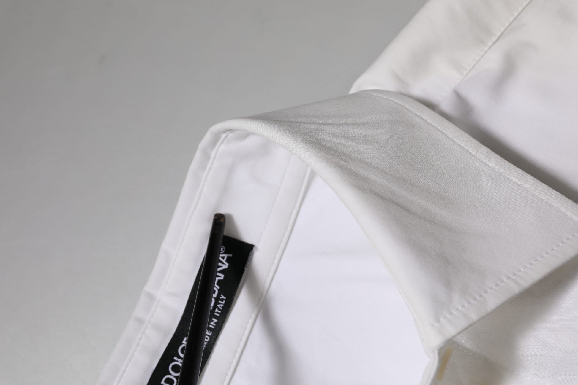 Dolce & Gabbana White Cotton Collared Long Sleeves Top Shirt