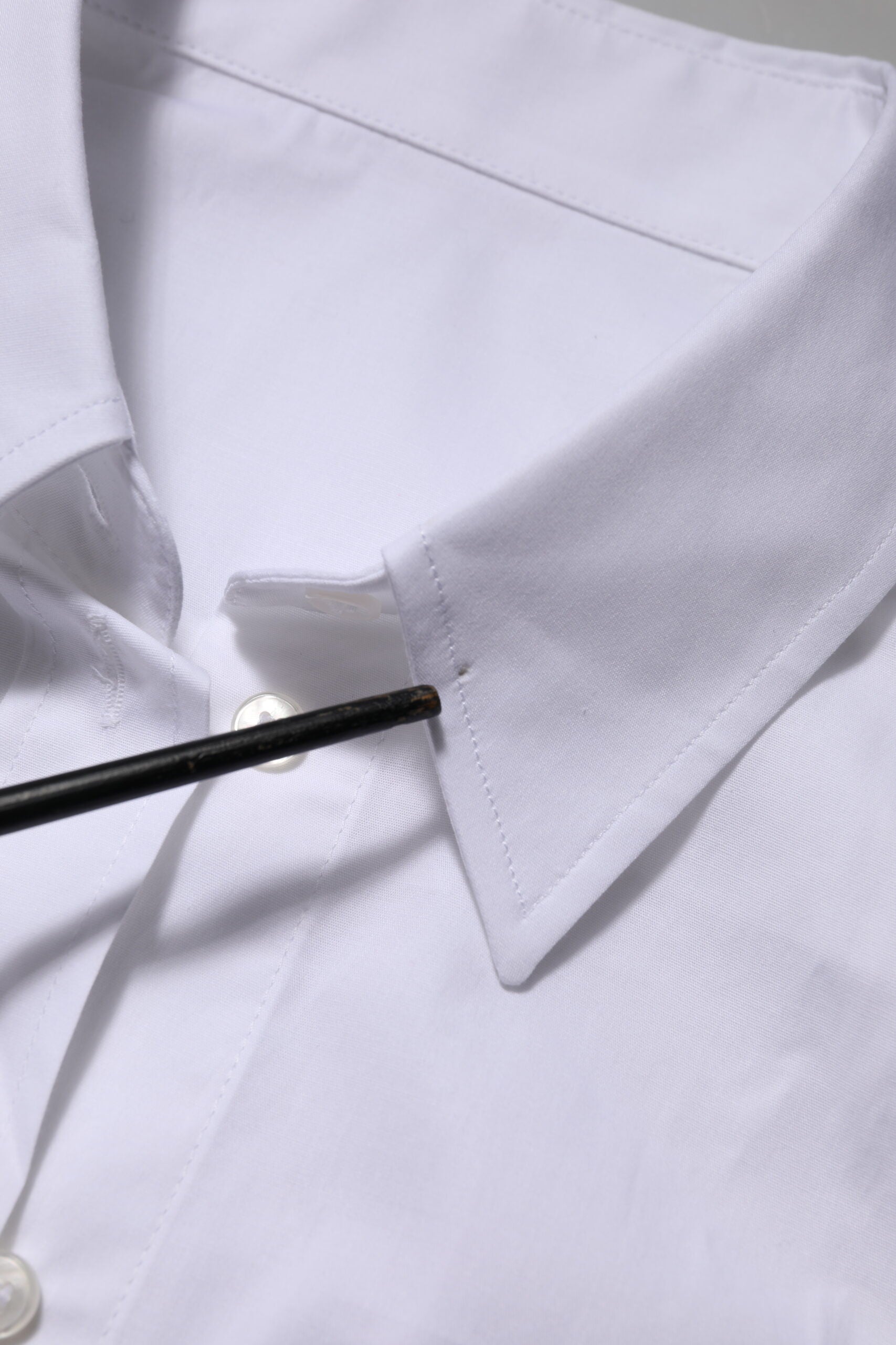 Dolce & Gabbana White Cotton Collared Long Sleeves Top Shirt