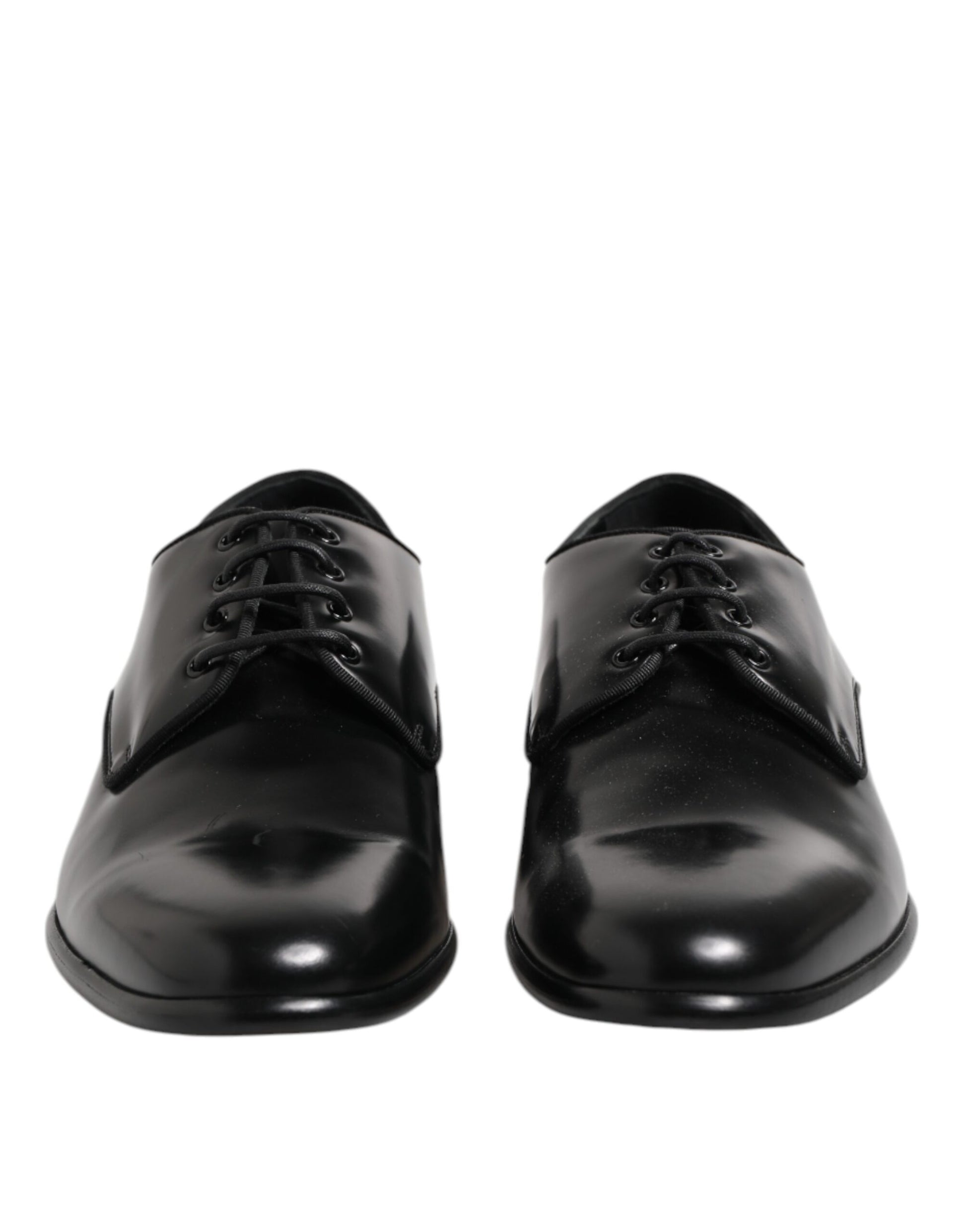 Schwarze Derby-Schnürschuhe aus Leder für Herren