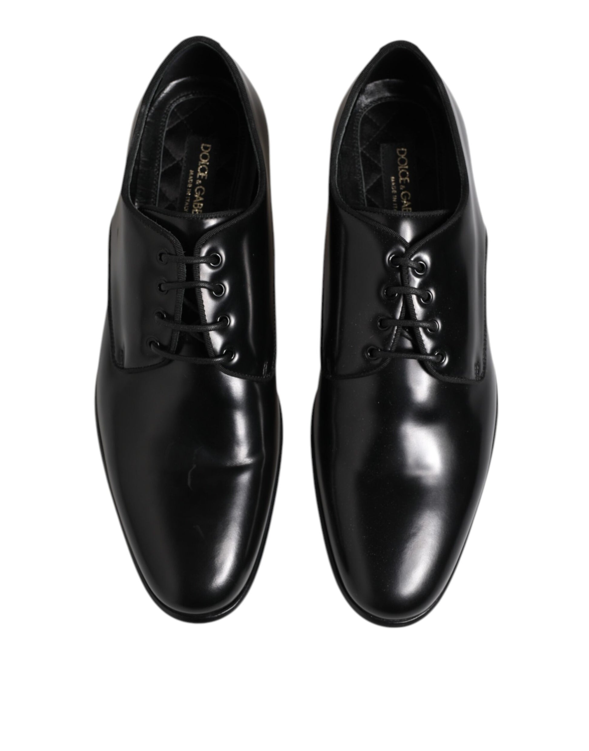 Schwarze Derby-Schnürschuhe aus Leder für Herren