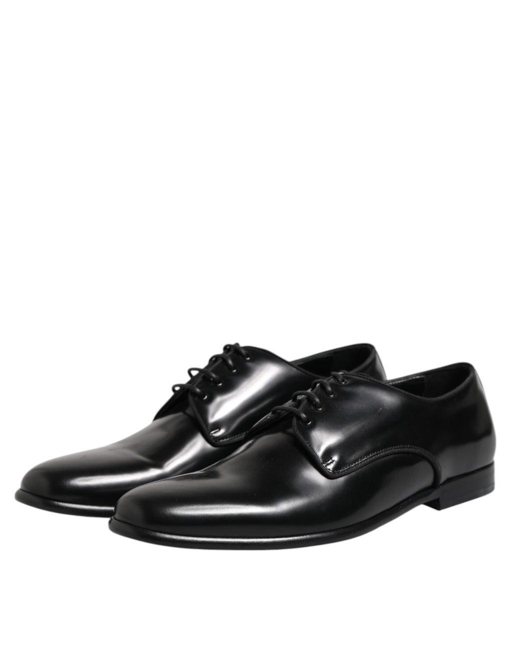 Schwarze Derby-Schnürschuhe aus Leder für Herren