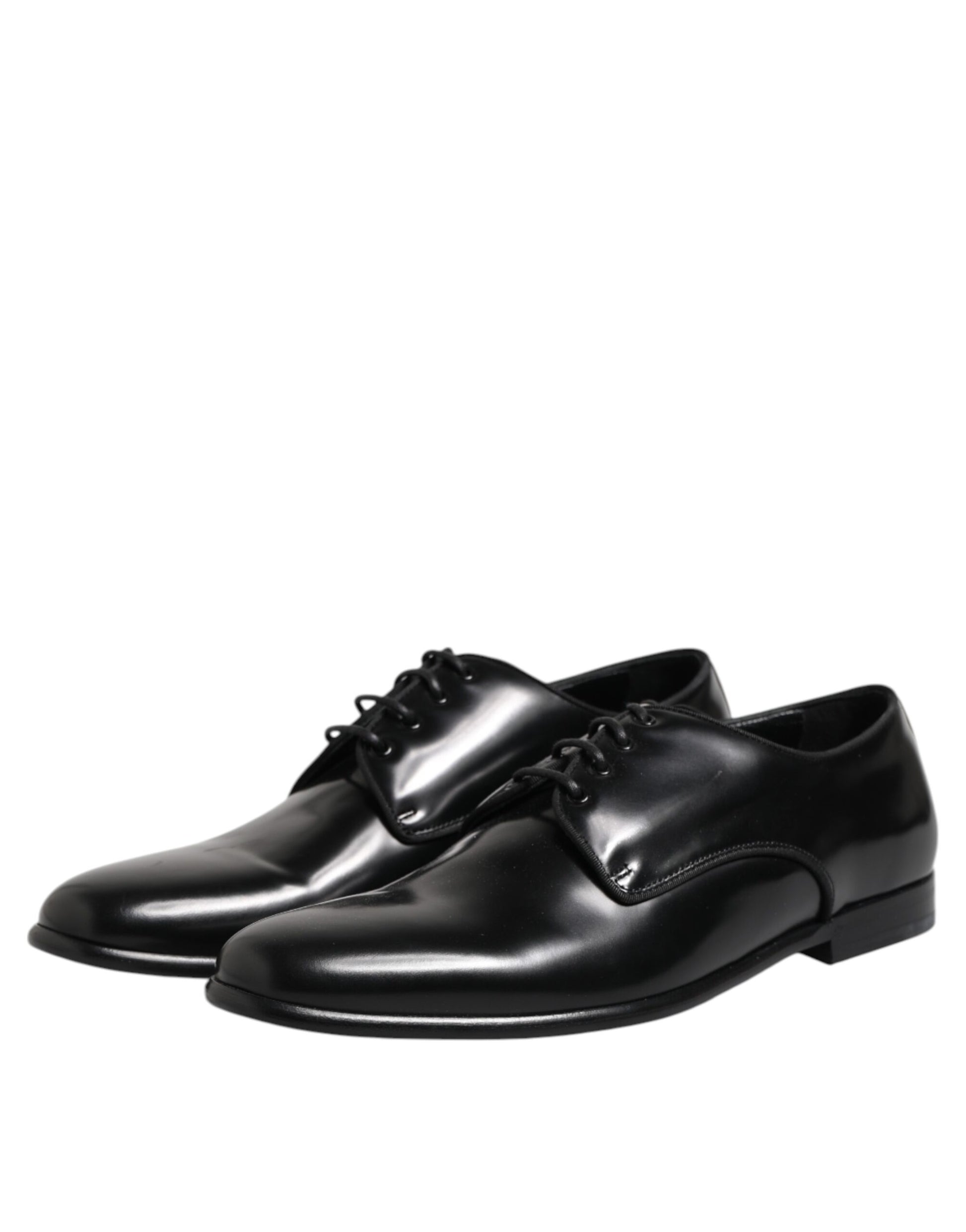 Schwarze Derby-Schnürschuhe aus Leder für Herren