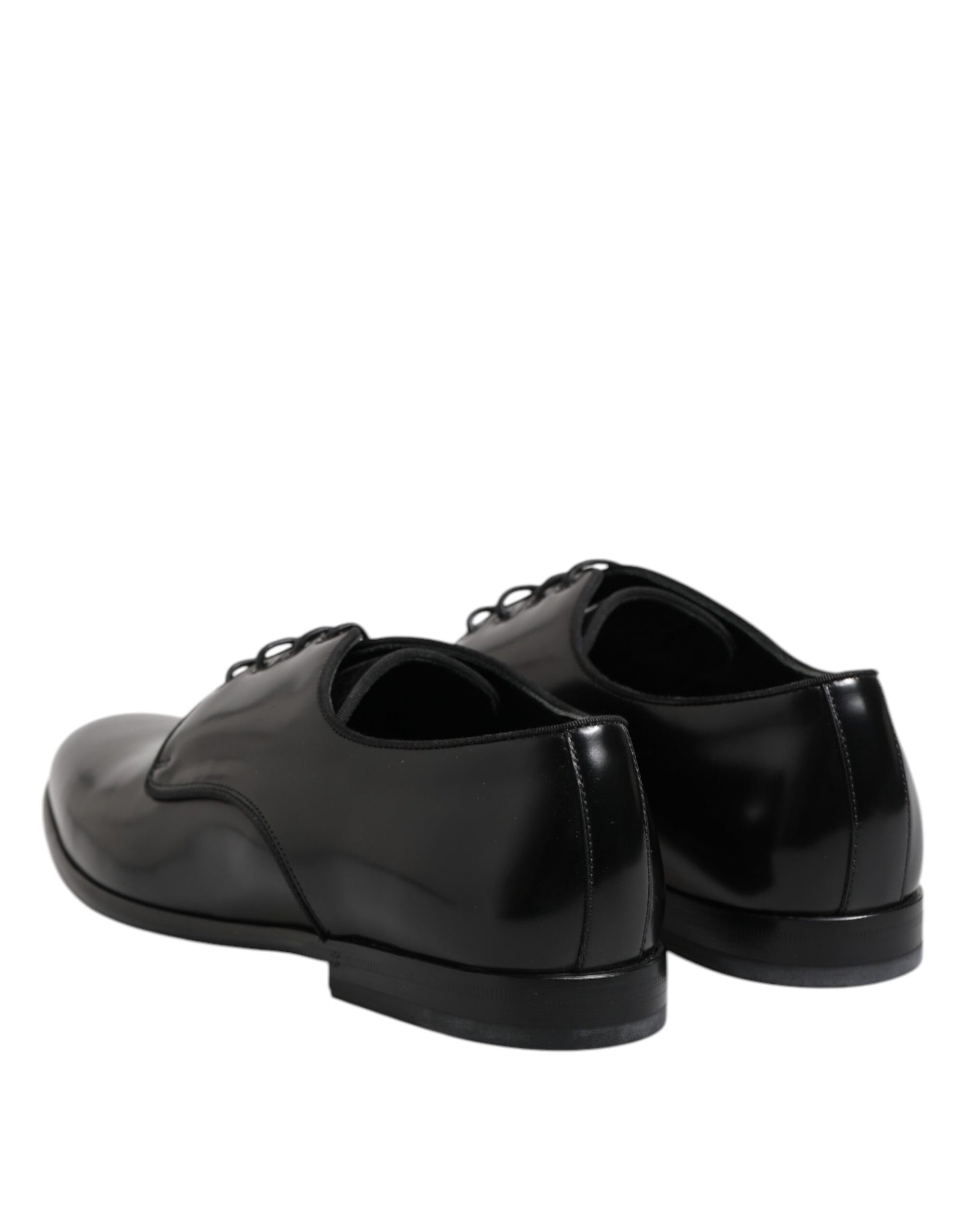 Schwarze Derby-Schnürschuhe aus Leder für Herren