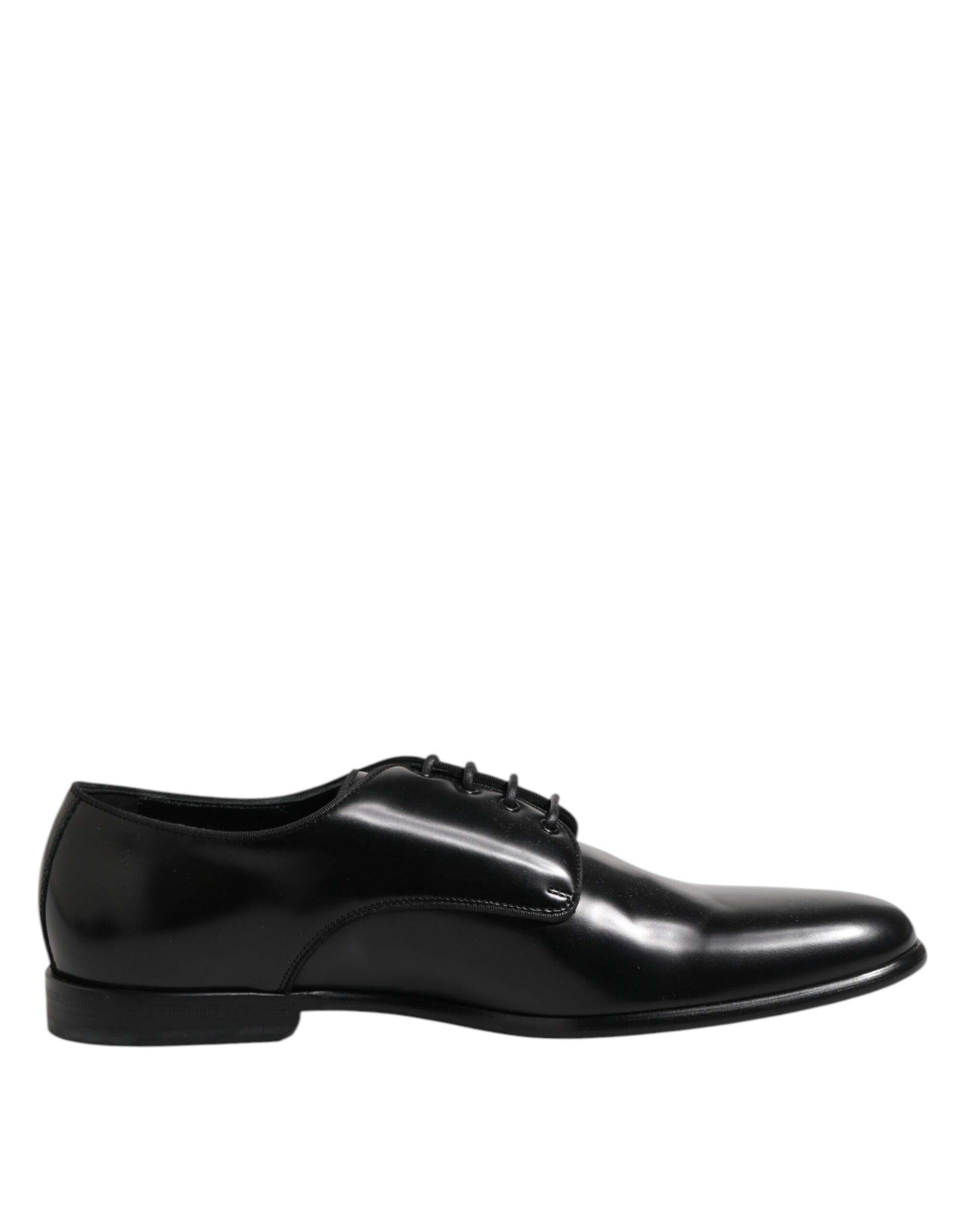 Schwarze Derby-Schnürschuhe aus Leder für Herren