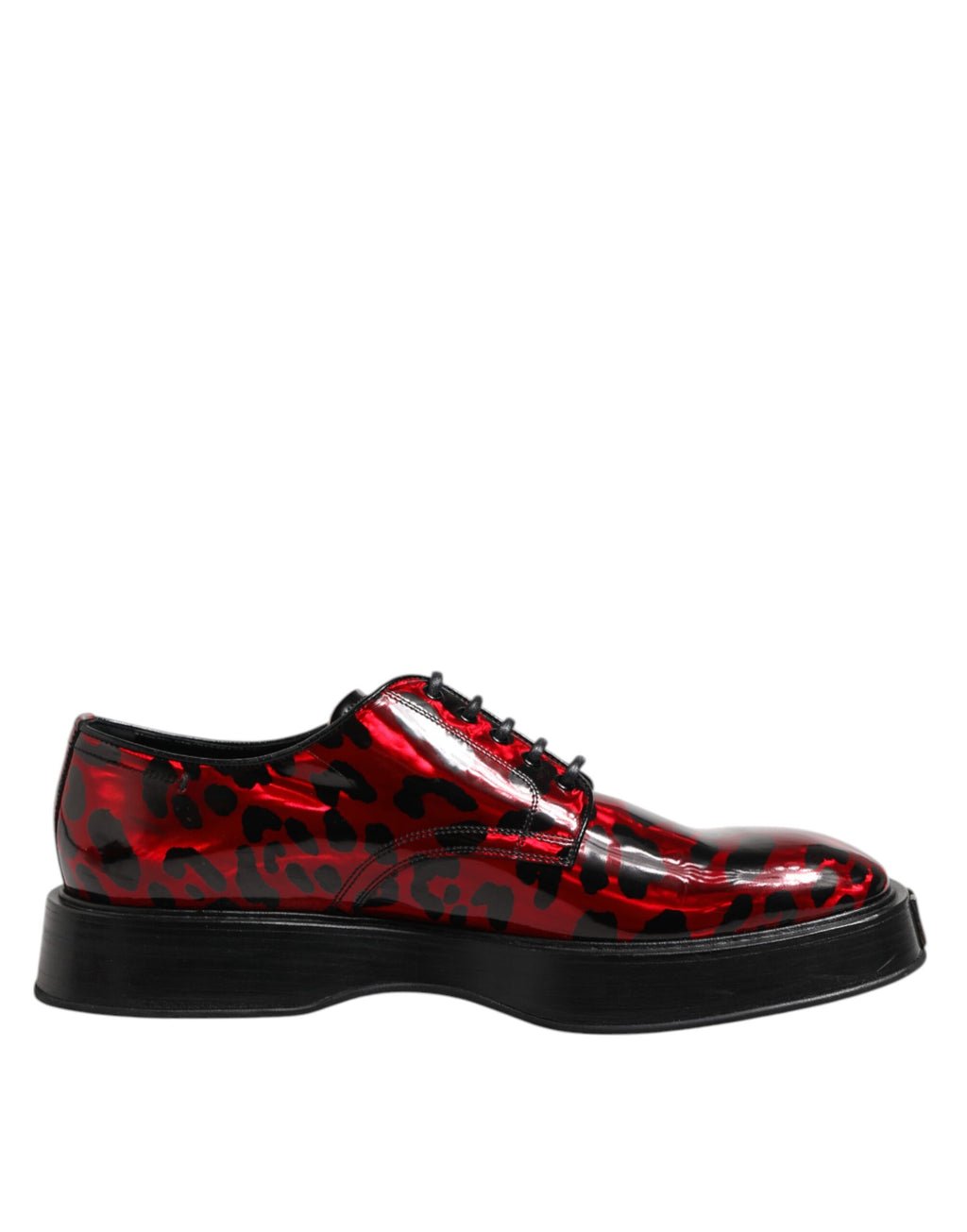 Roter Leopardenmuster Derby Formelle Herrenschuhe