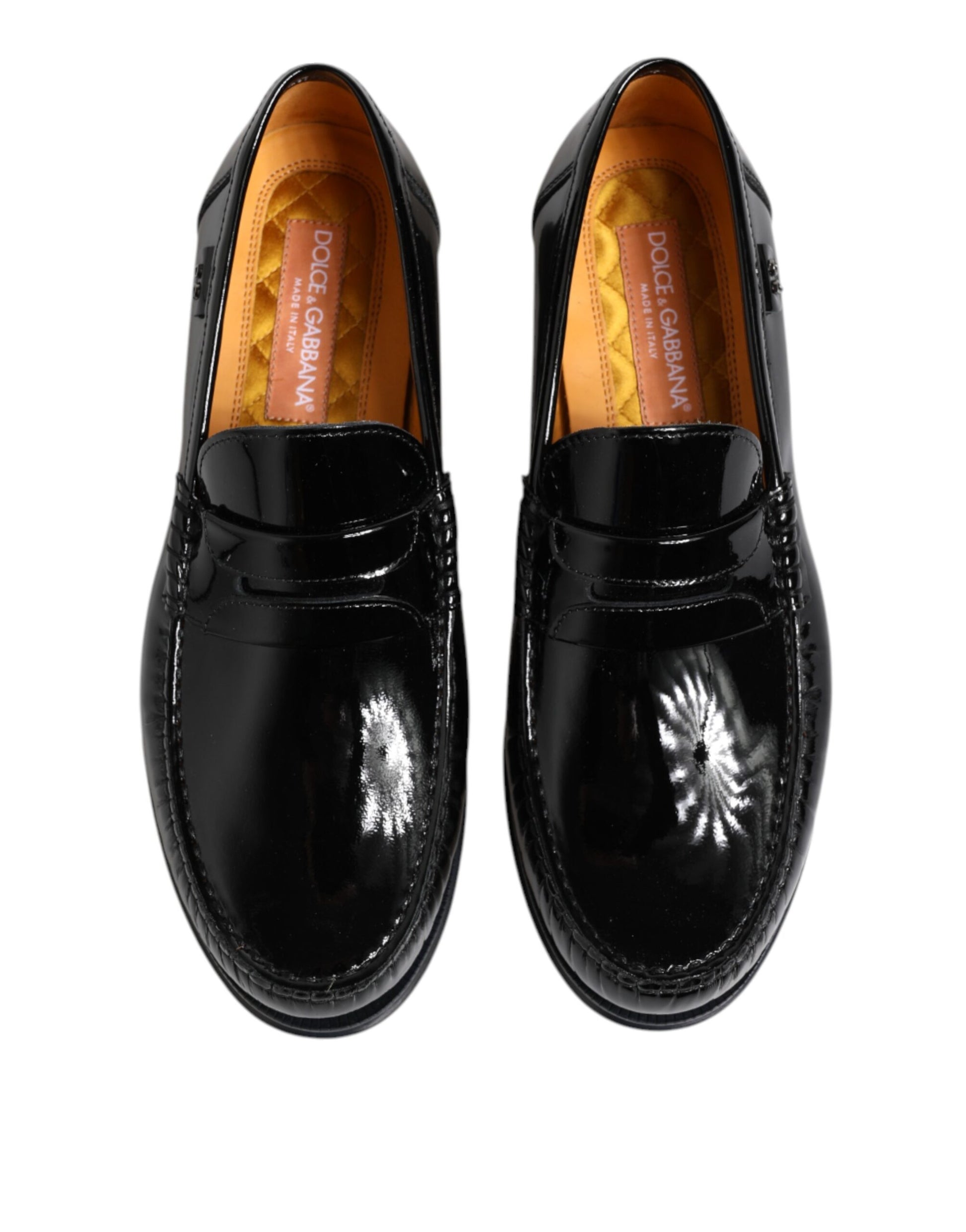 Schwarze Slipper-Loafer aus Leder