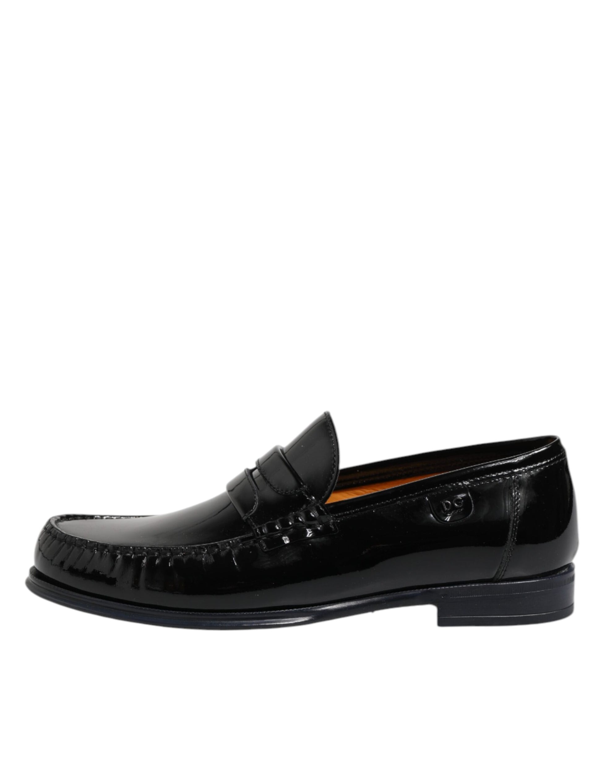 Schwarze Slipper-Loafer aus Leder