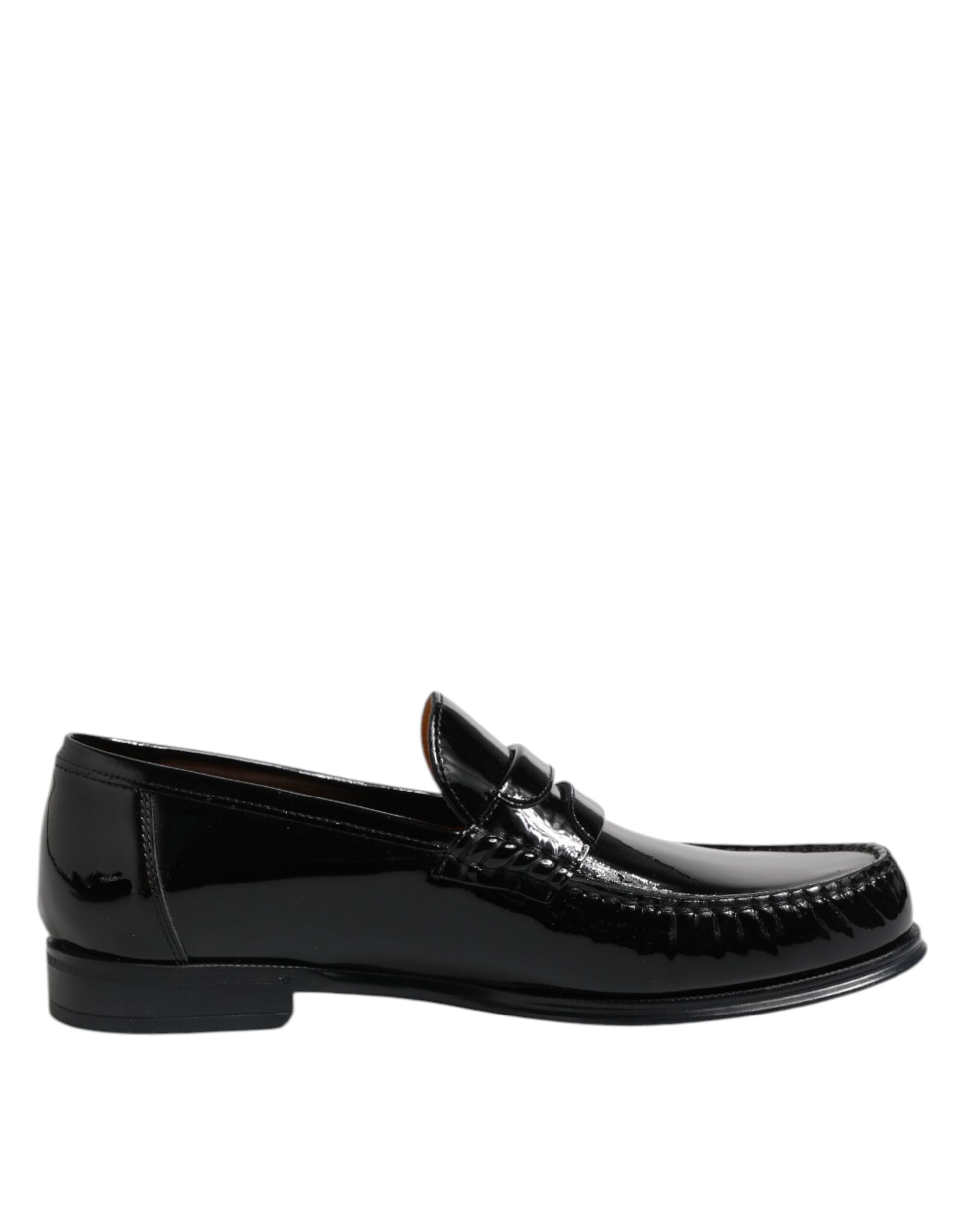 Schwarze Slipper-Loafer aus Leder