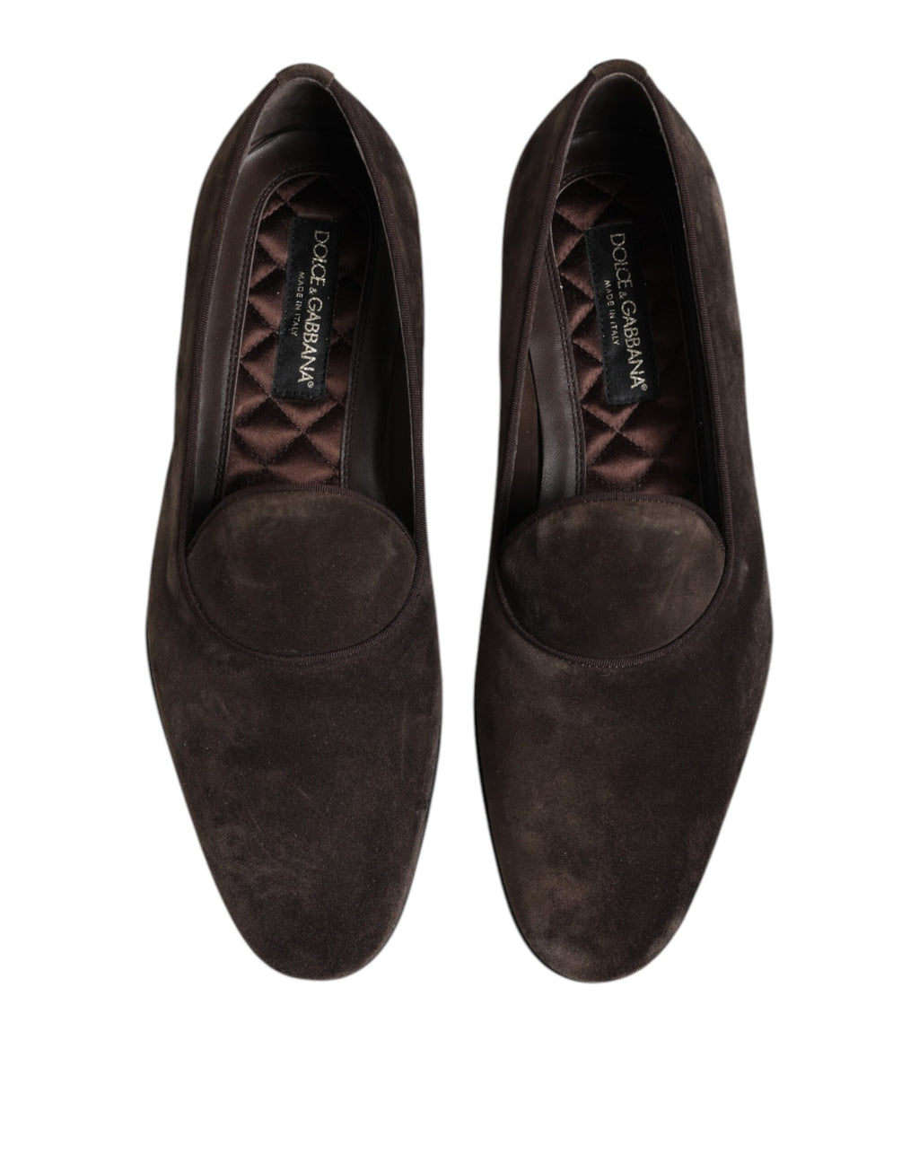Braune Slipper aus Samtleder