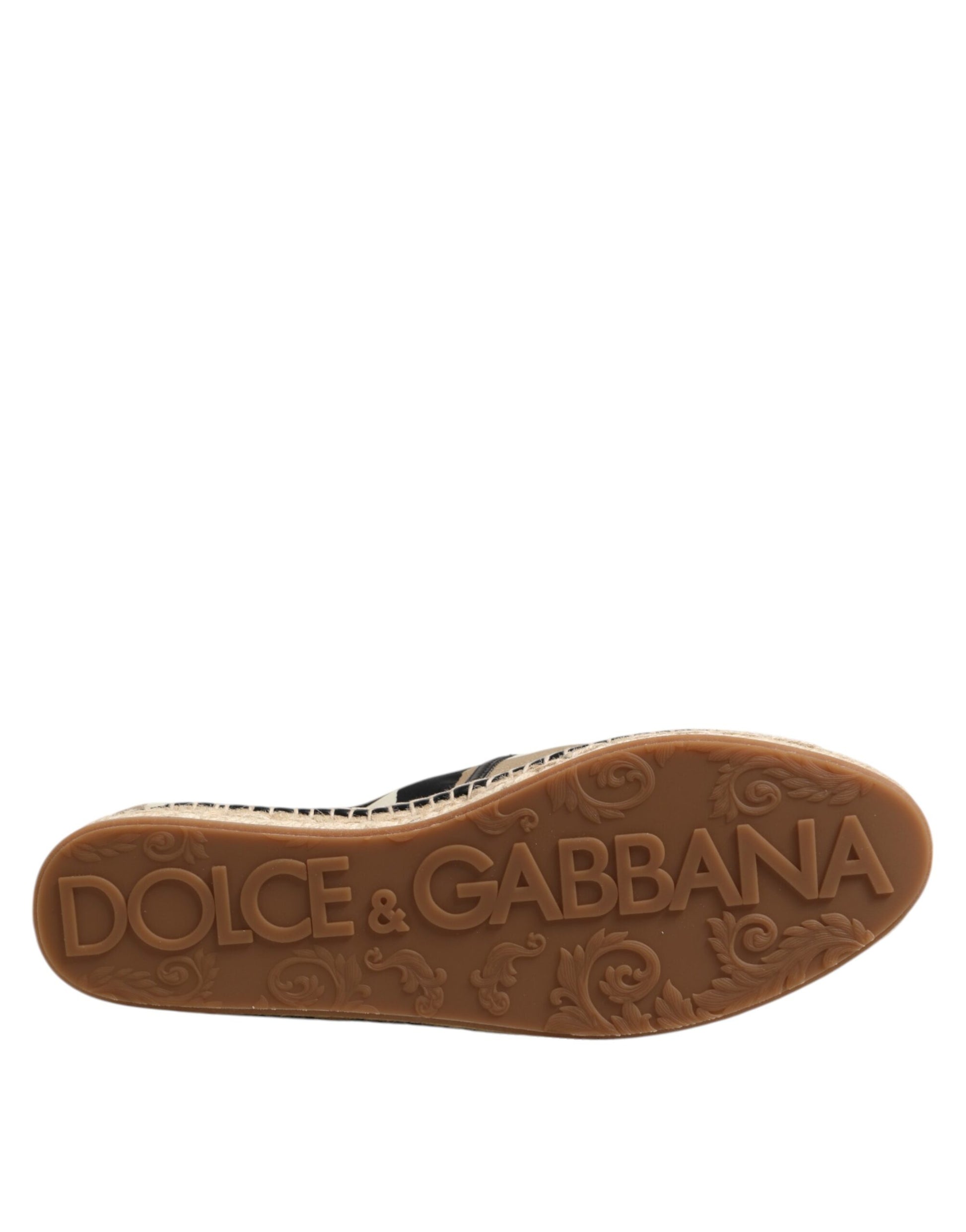 Flache Espadrilles aus Canvas mit mehrfarbigen Streifen