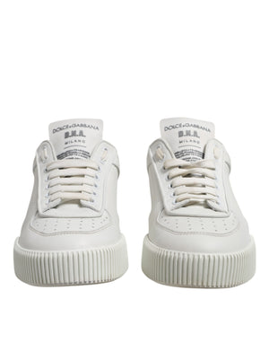 Dolce & Gabbana White Miami Leather Low Top Men Sneakers Shoes